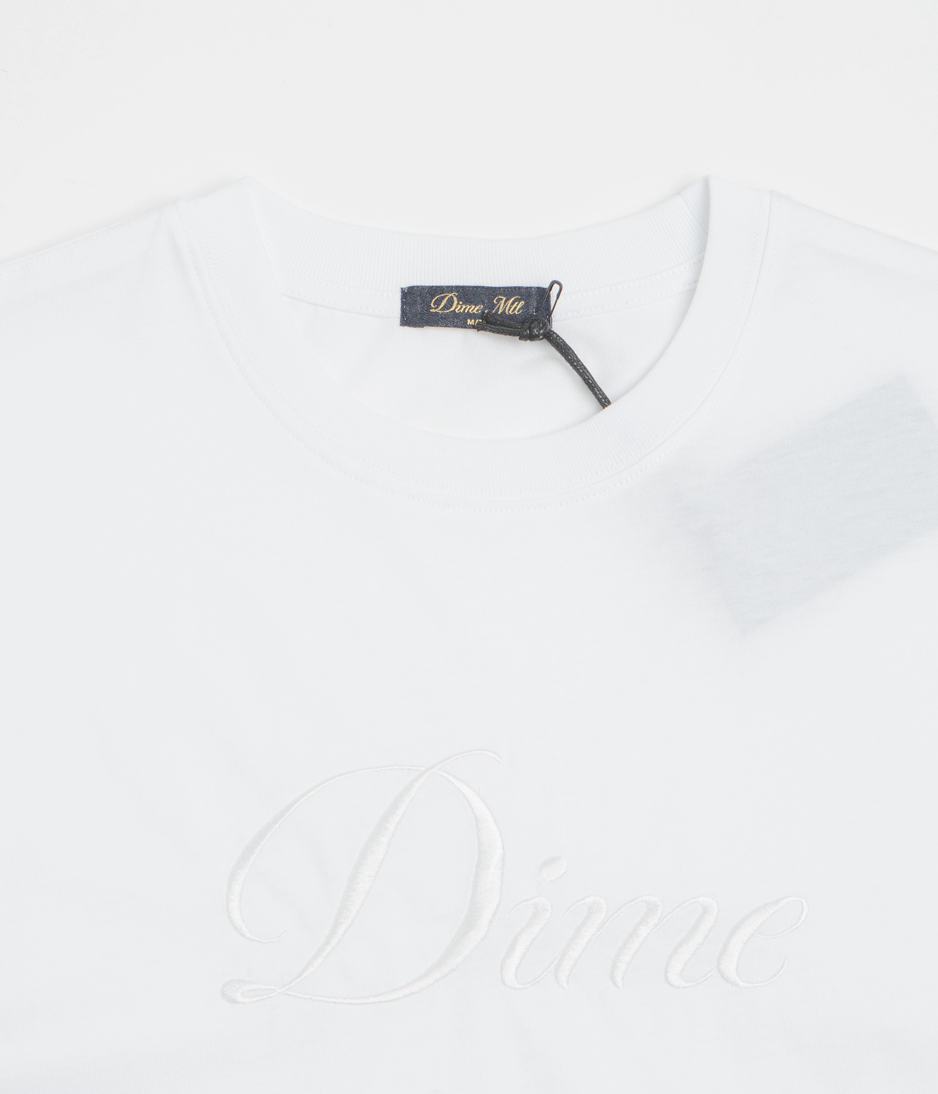 Bright Hue Dime Cursive T-Shirt - White
