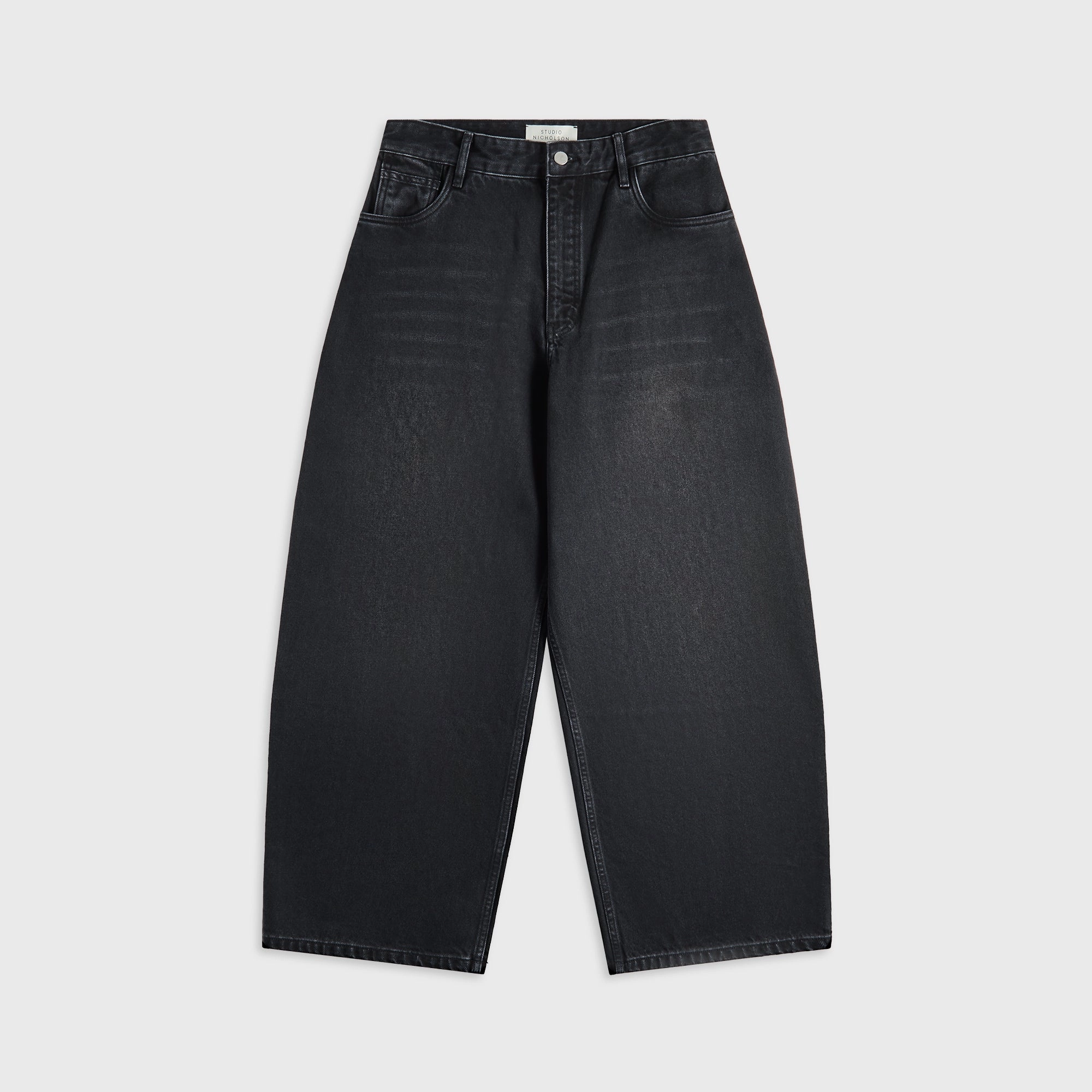 Studio Nicholson Volume Jean - Washed Black Quick Release Closure All Day Comfort Fit