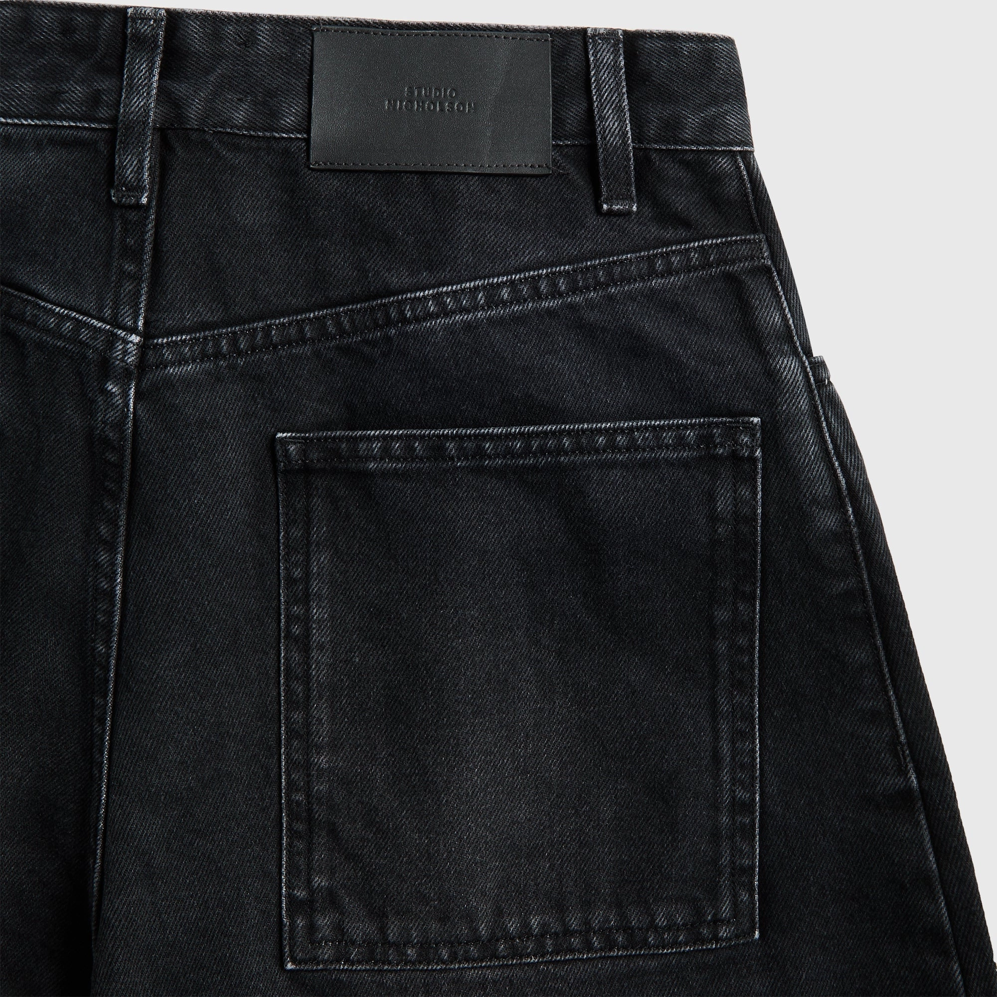 Studio Nicholson Volume Jean - Washed Black All Occasion Lightweight Feel