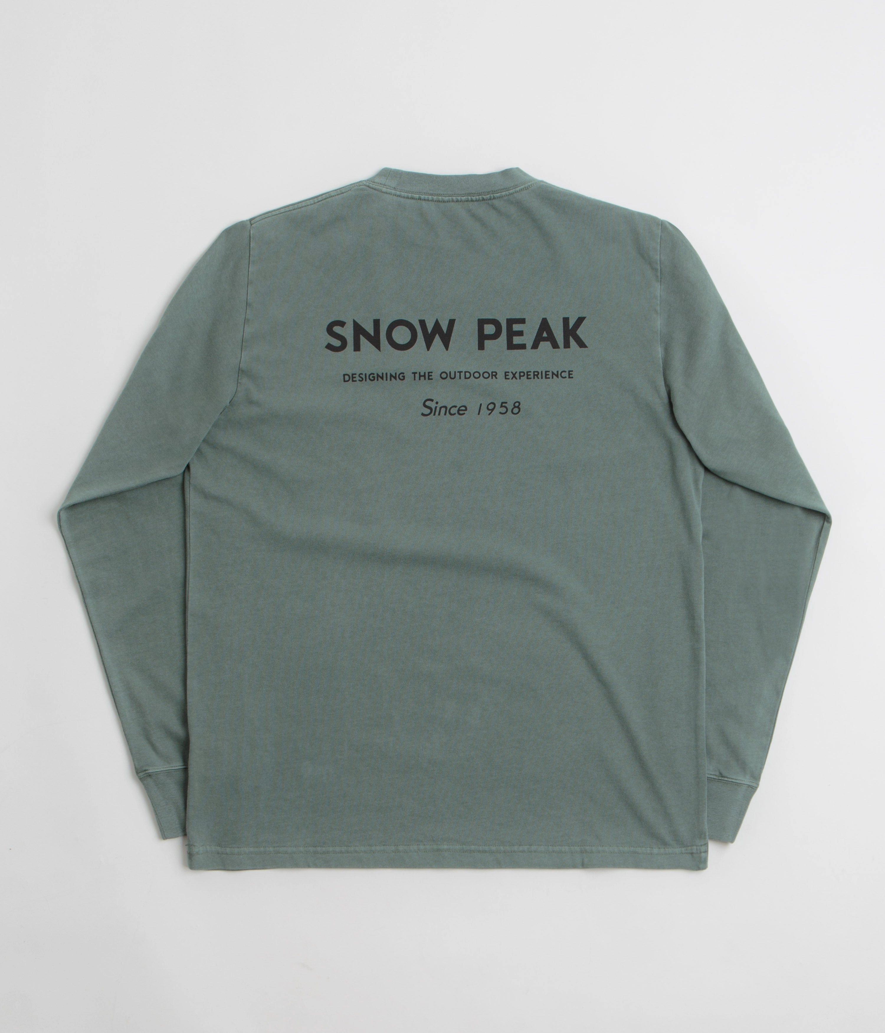 Snow Peak Garment Dyed Long Sleeve T-Shirt - Dark Green buckle swimming event