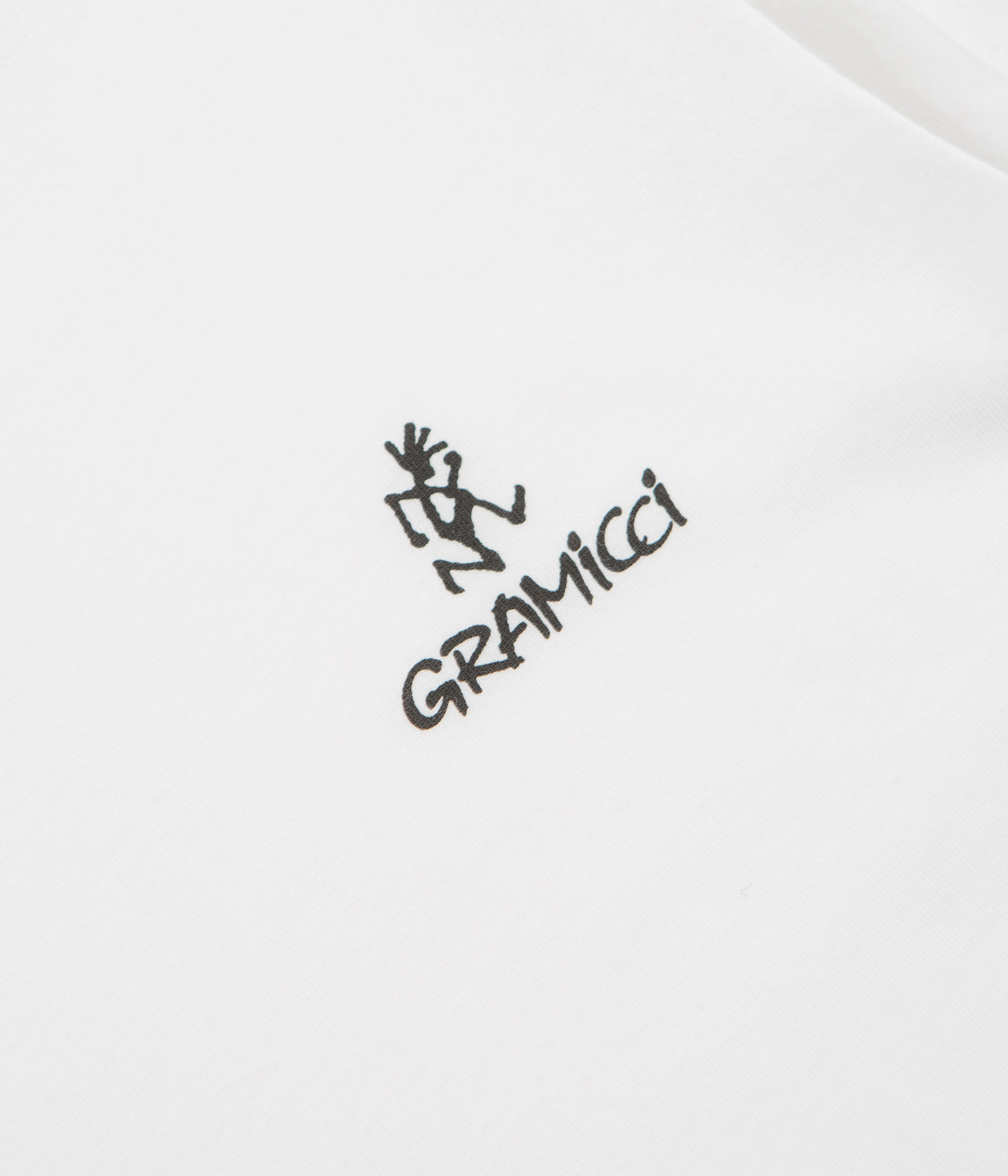 Gramicci One Point Logo T-Shirt - White adjustable sleeves