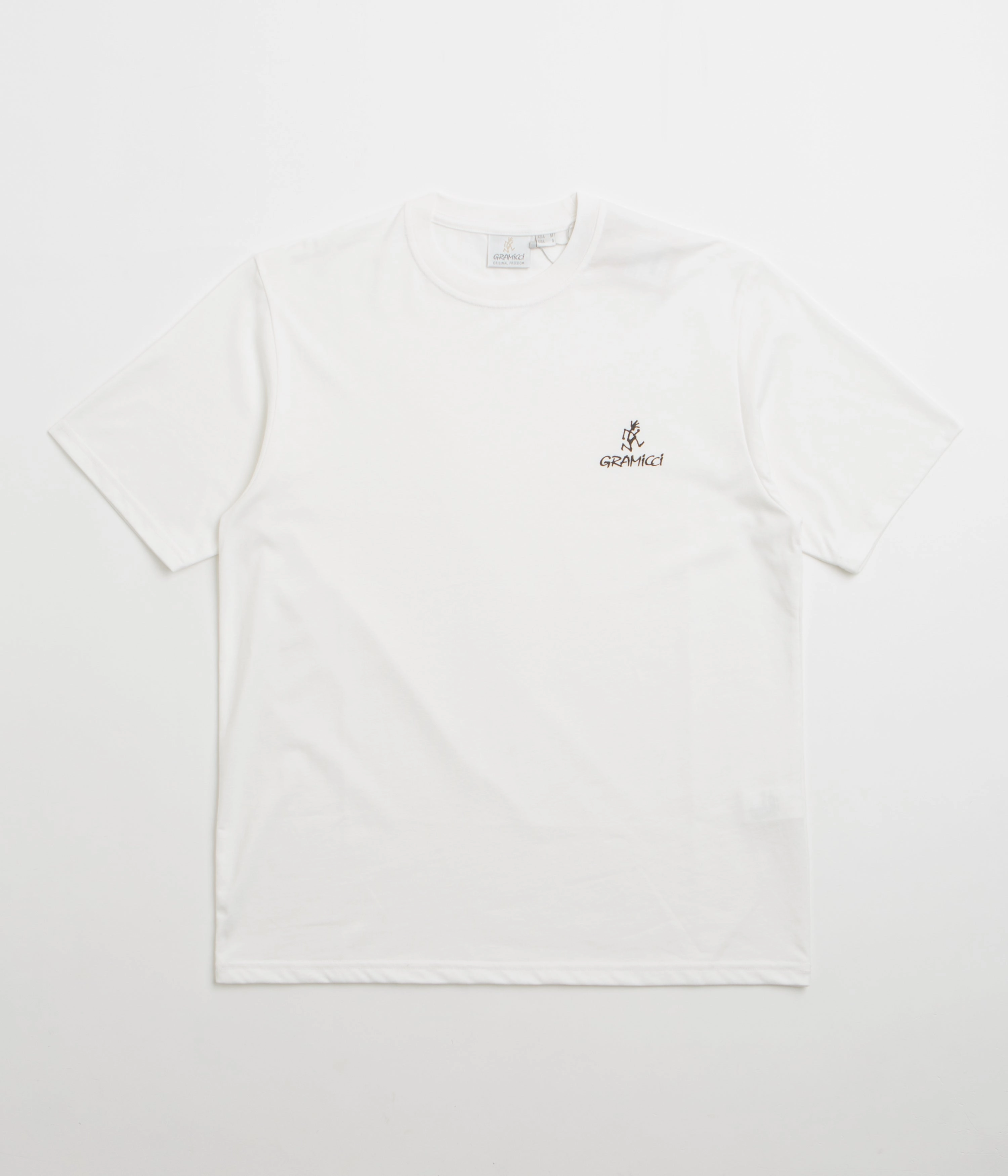 Gramicci One Point Logo T-Shirt - White Layered Hem Reinforcement