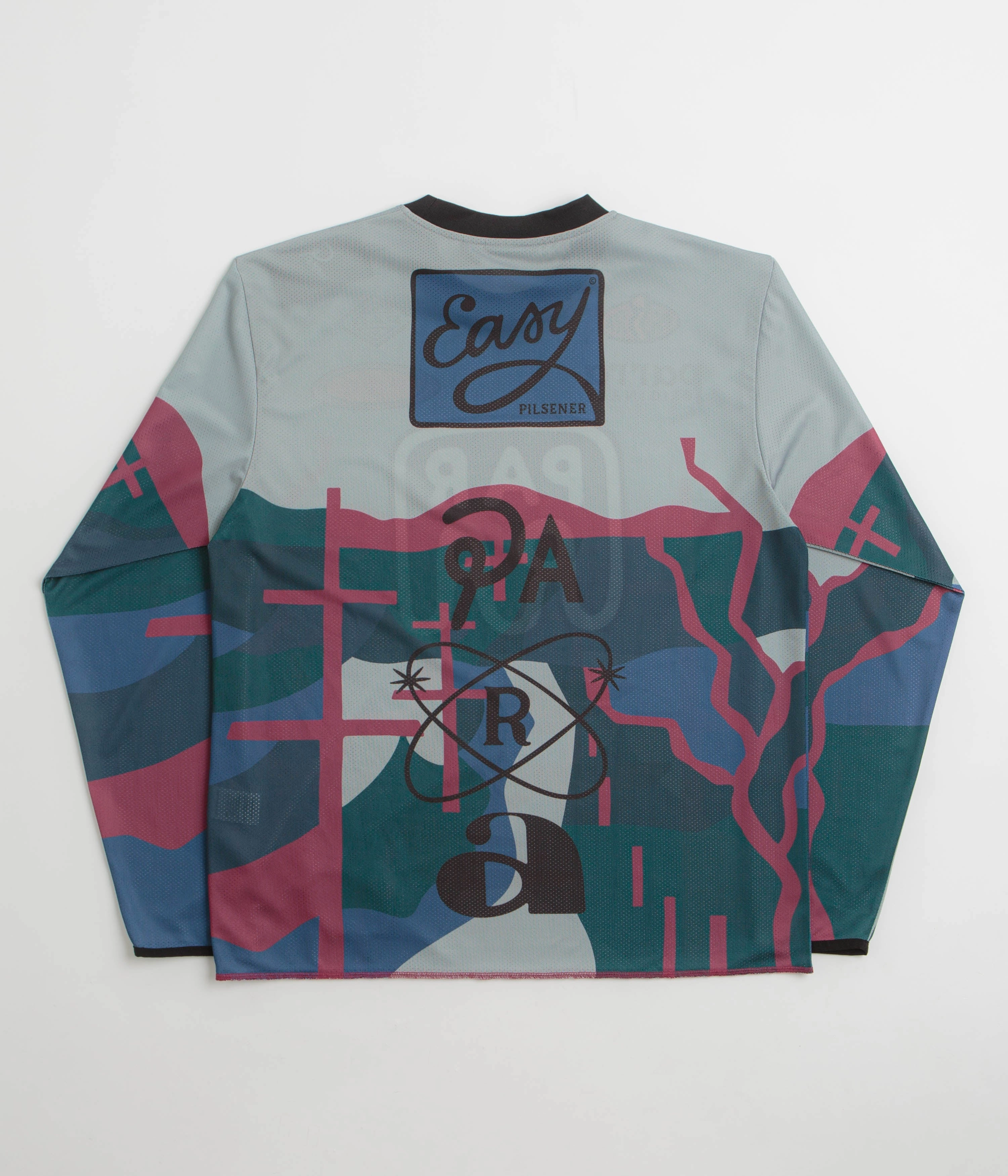 by Parra Dirt Jumper Long Sleeve T-Shirt - Grey hoodie silhouette