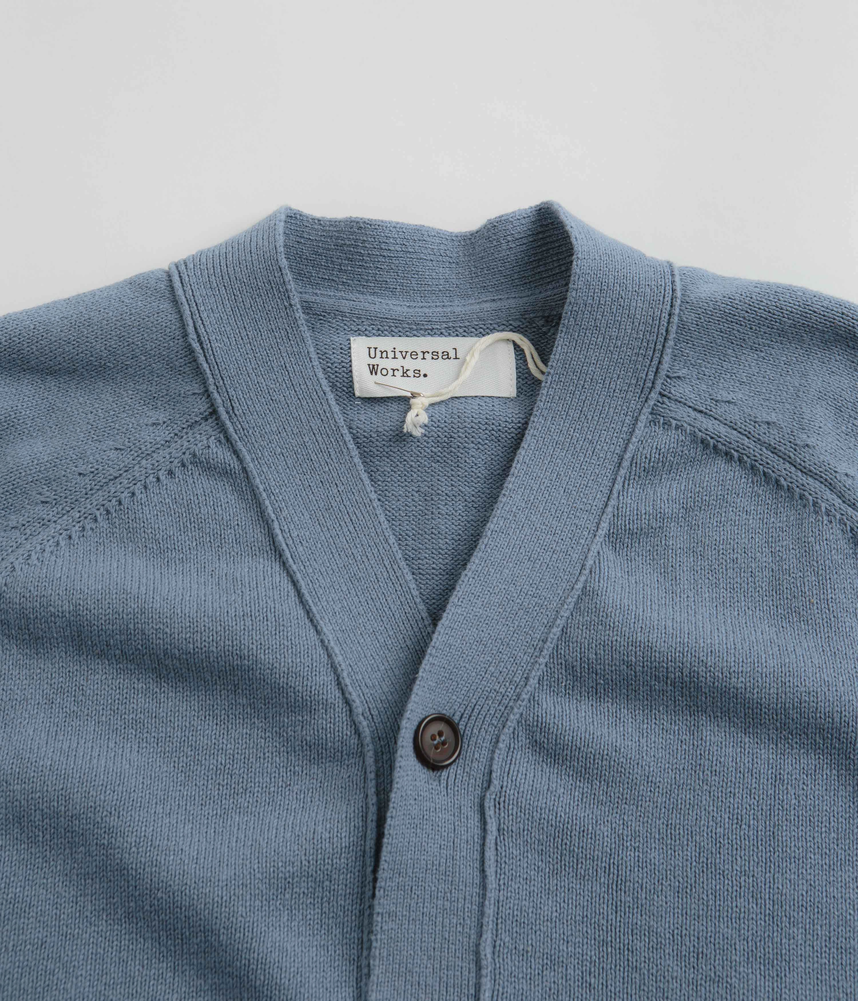 Earthy Tones snap buttoned Universal Works David Cardigan - Chambray