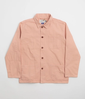 Uskees 3001 Buttoned Overshirt - Dusty Pink Suspenders