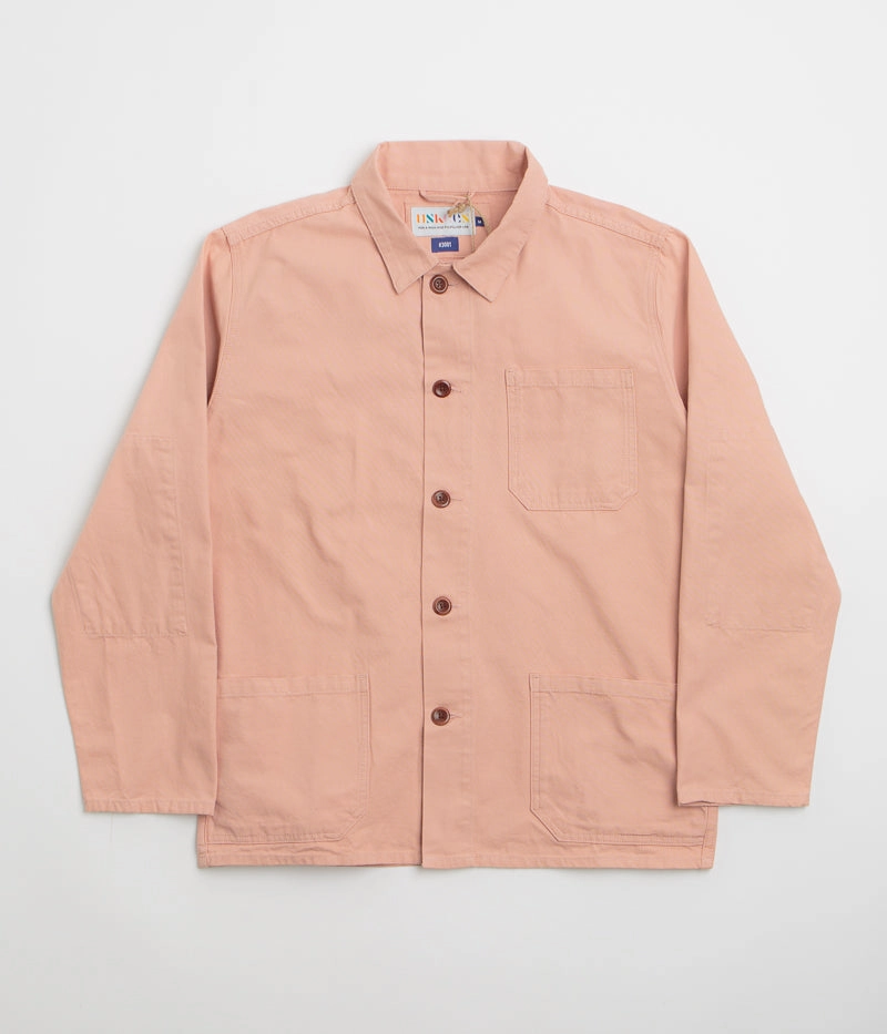 Uskees 3001 Buttoned Overshirt - Dusty Pink Suspenders