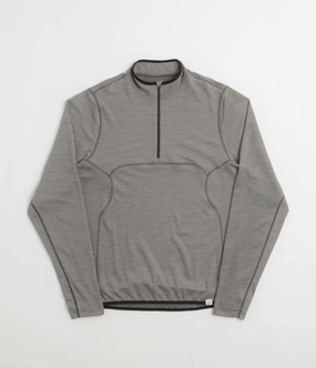 Machine washable Cayl Live Wool Mix Half Zip Sweatshirt - Charcoal