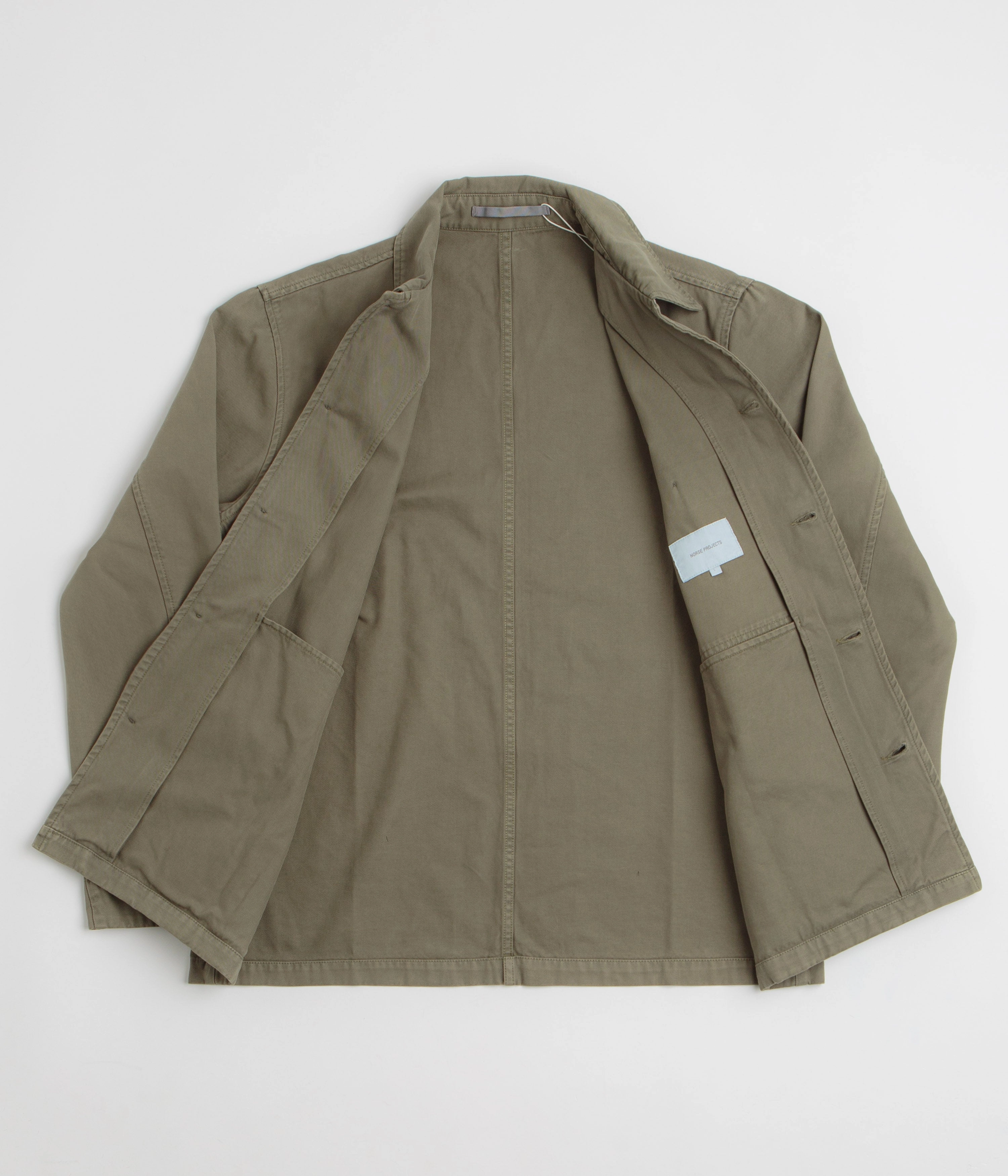 Hike Norse Projects Standard Twill Overshirt - Sediment Green