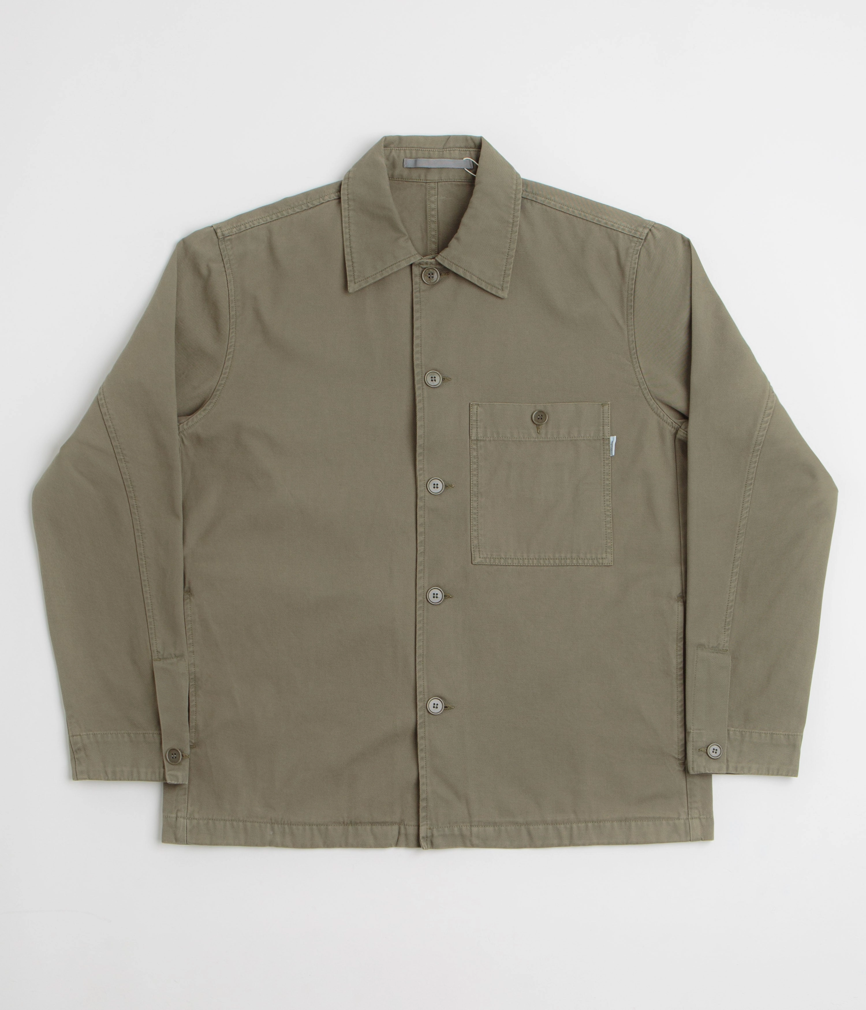 Secure Chilly Protection Norse Projects Standard Twill Overshirt - Sediment Green