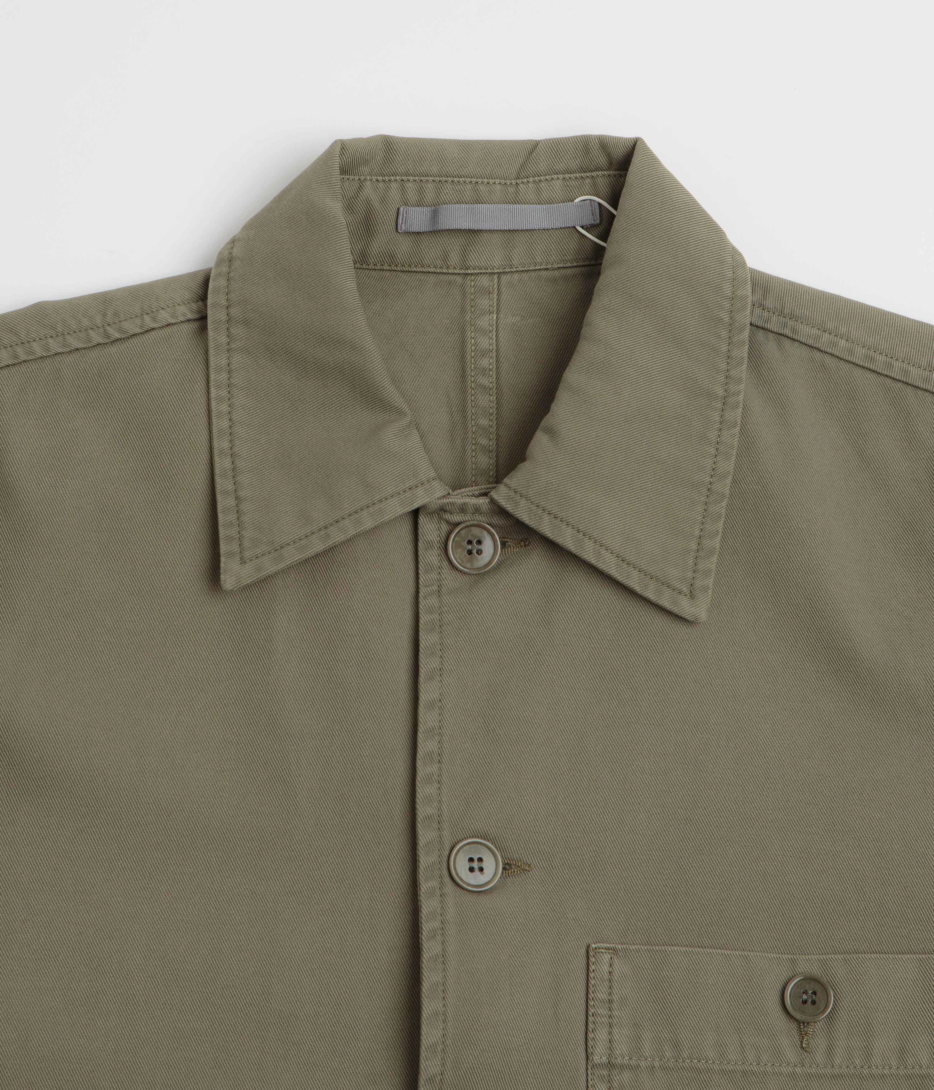 Norse Projects Standard Twill Overshirt - Sediment Green Gravity Defying Weight