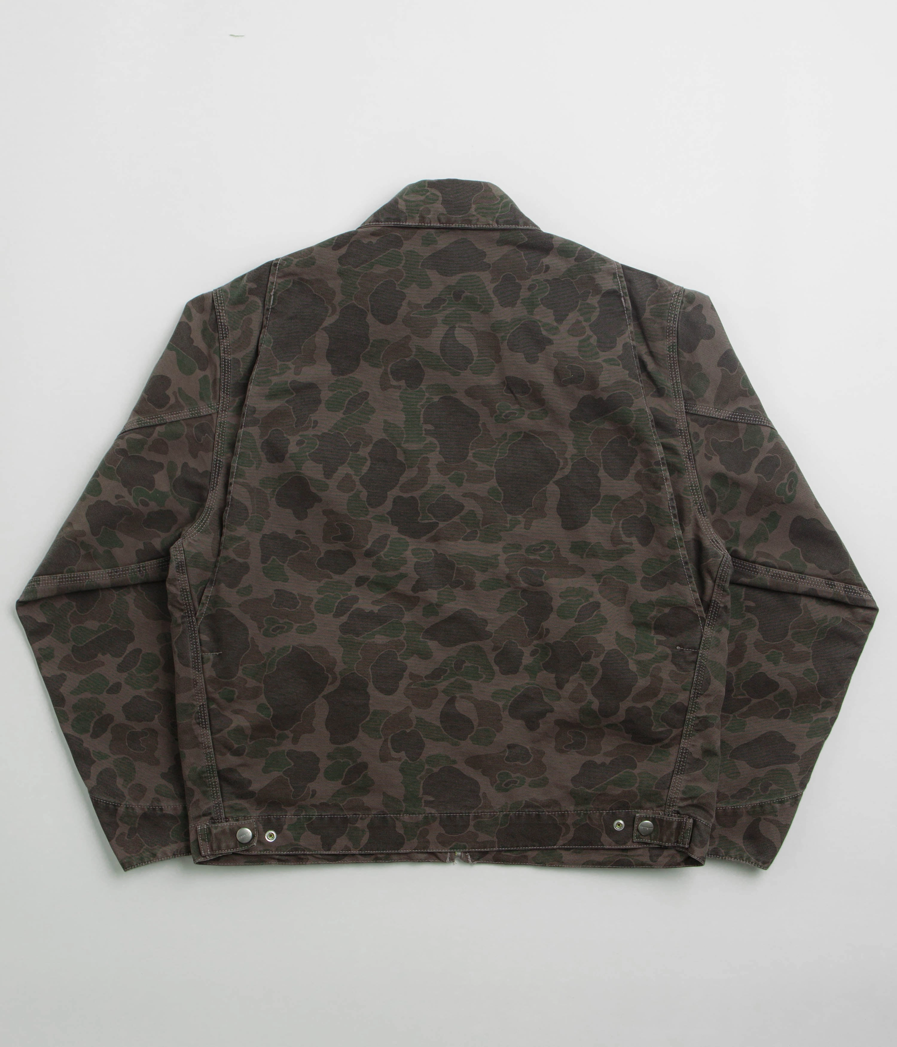 Silicone Grip Cuffs Grade Carhartt Duck Detroit Jacket - Camo Duck / Green / Porphyry