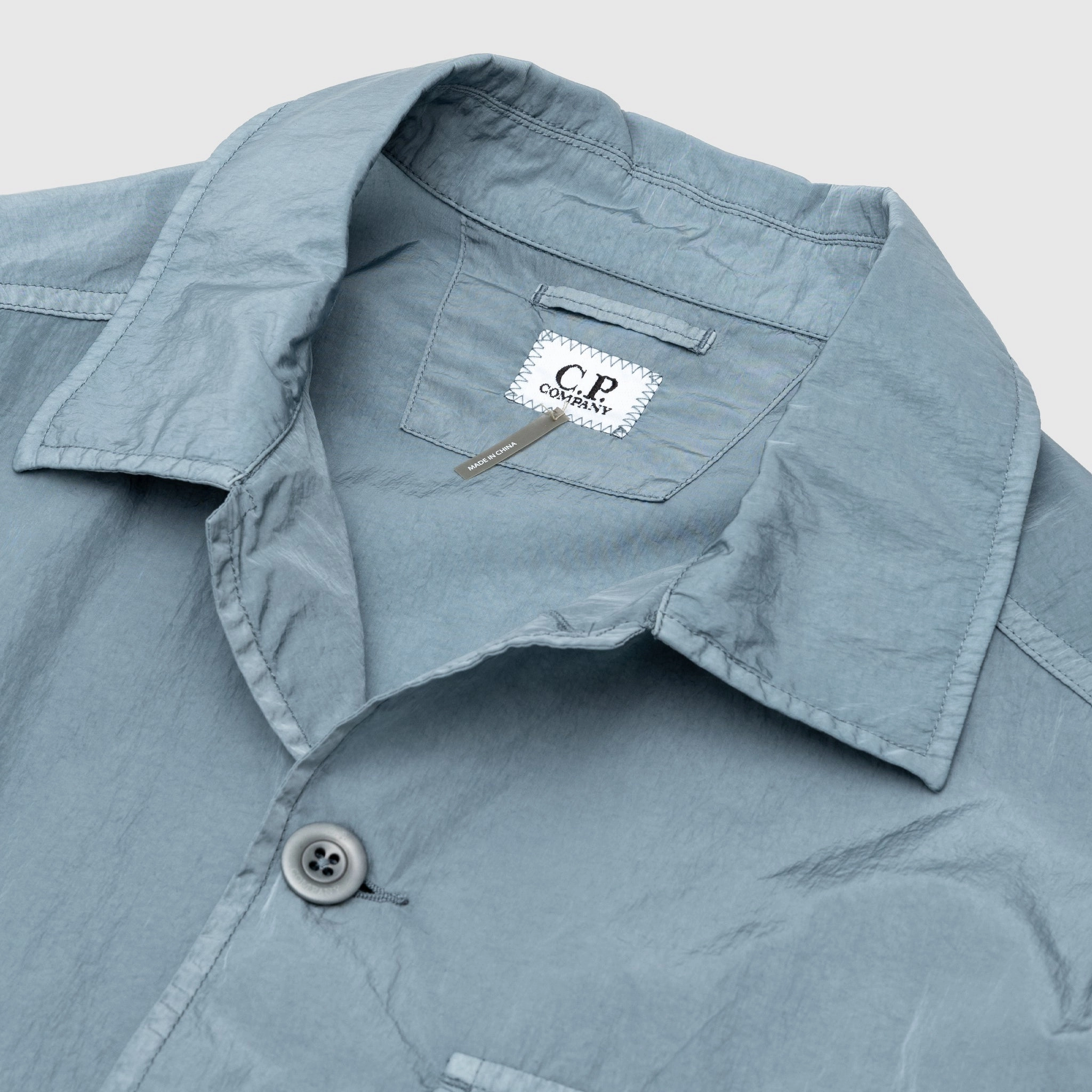 CHROME-R FULL BUTTON OVERSHIRT Casual Fit Seamless construction