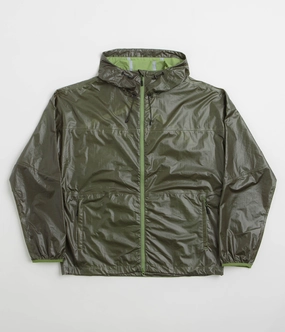 Purple Mountain Observatory Heatreactive Breeze Jacket - Khaki / Lime gym - goers