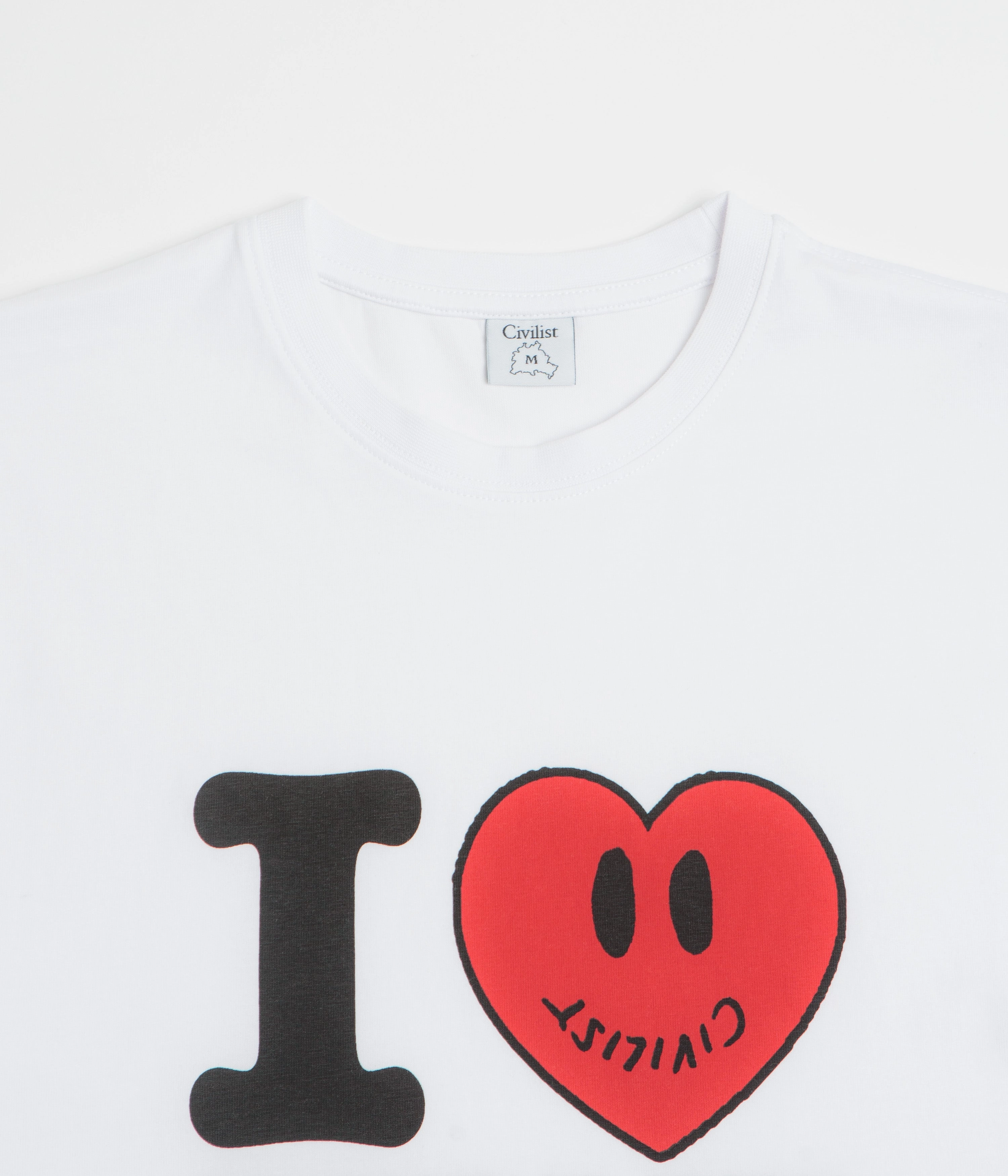 Civilist Ilove T-Shirt - White pleats A-line silhouette