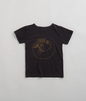 Mollusk Kids Dude Yes T-Shirt - Black Indigo Cruise