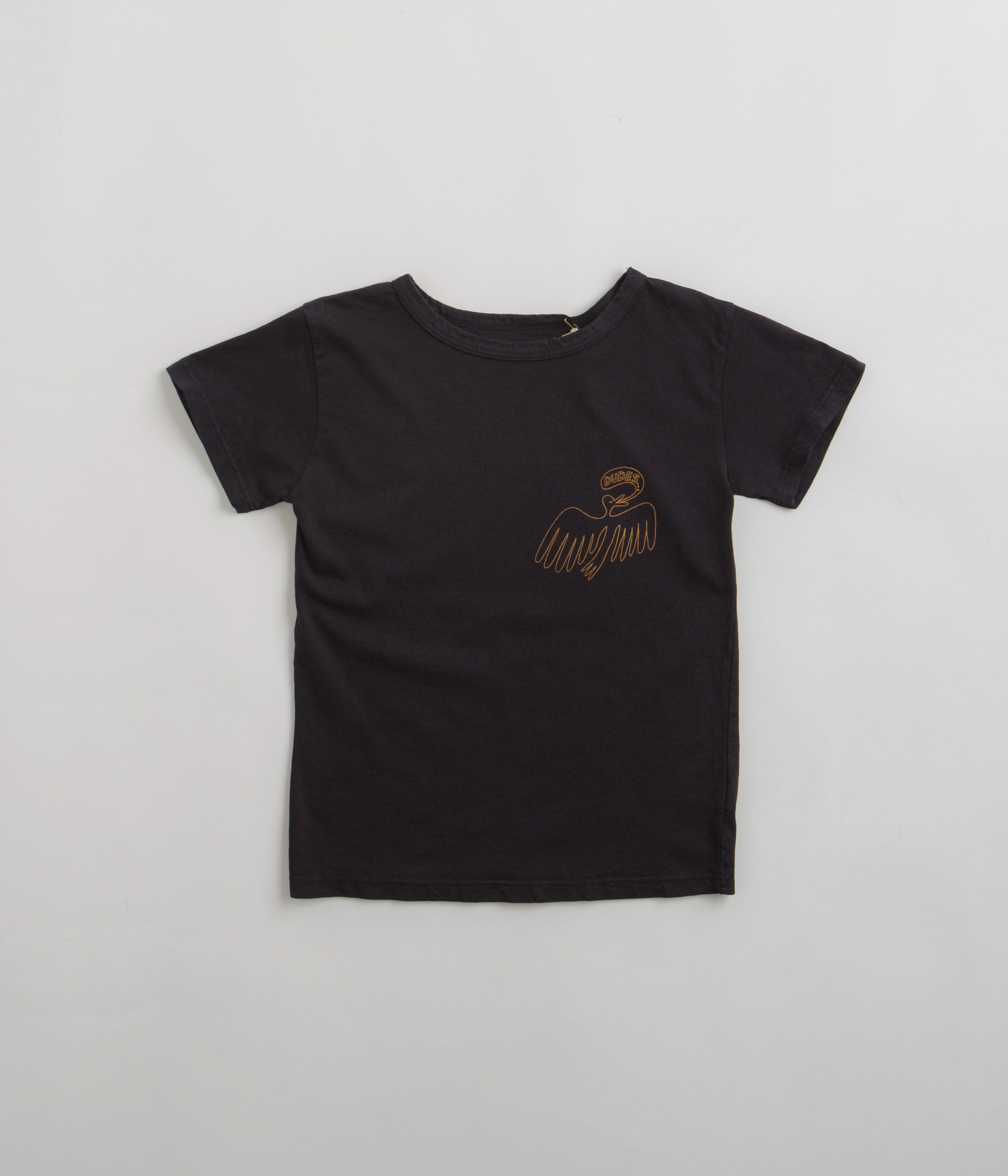 Mollusk Kids Dude Yes T-Shirt - Black Indigo School Uniform