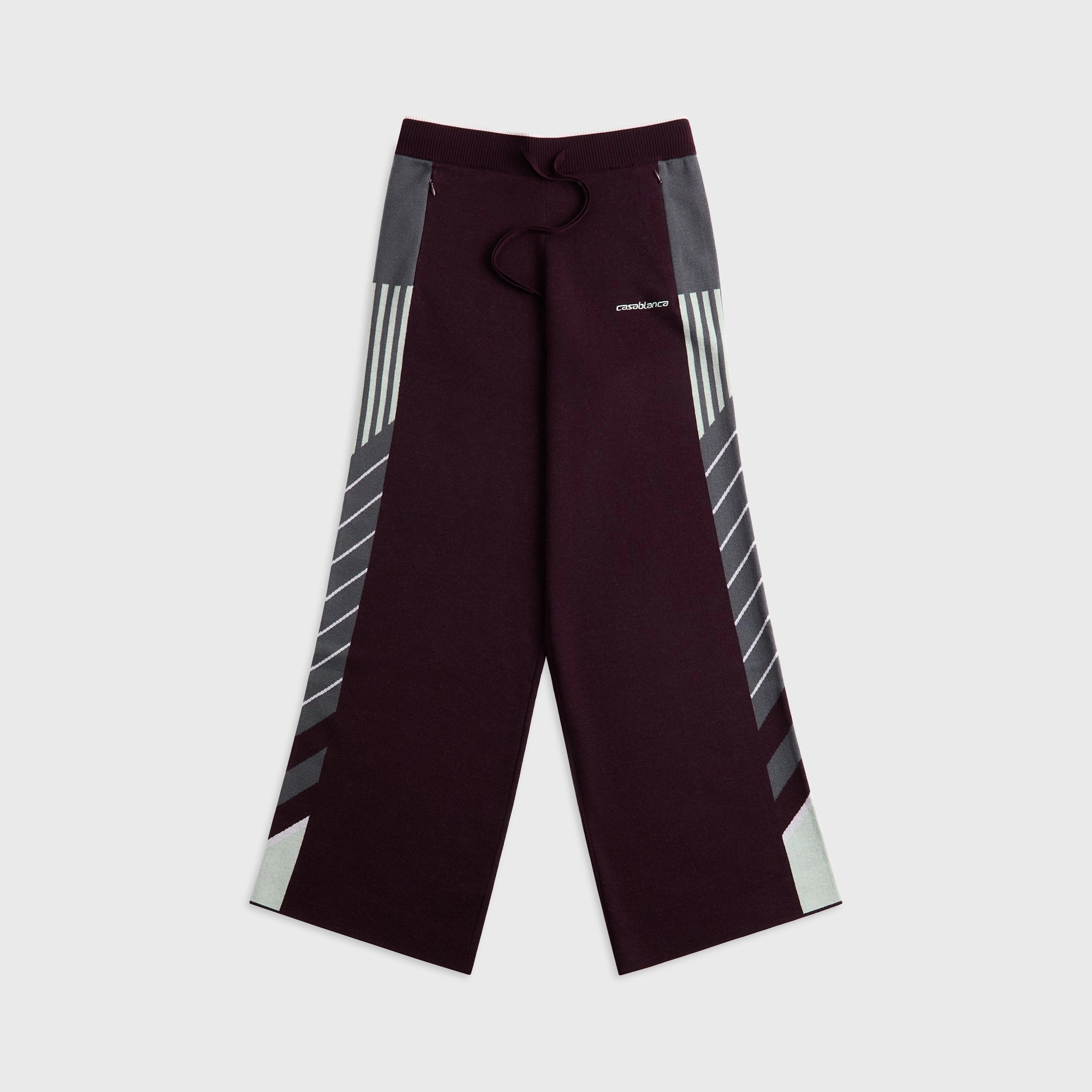 Casablanca Diagonal Sporty Trousers - Merino Aubergine Core Fit