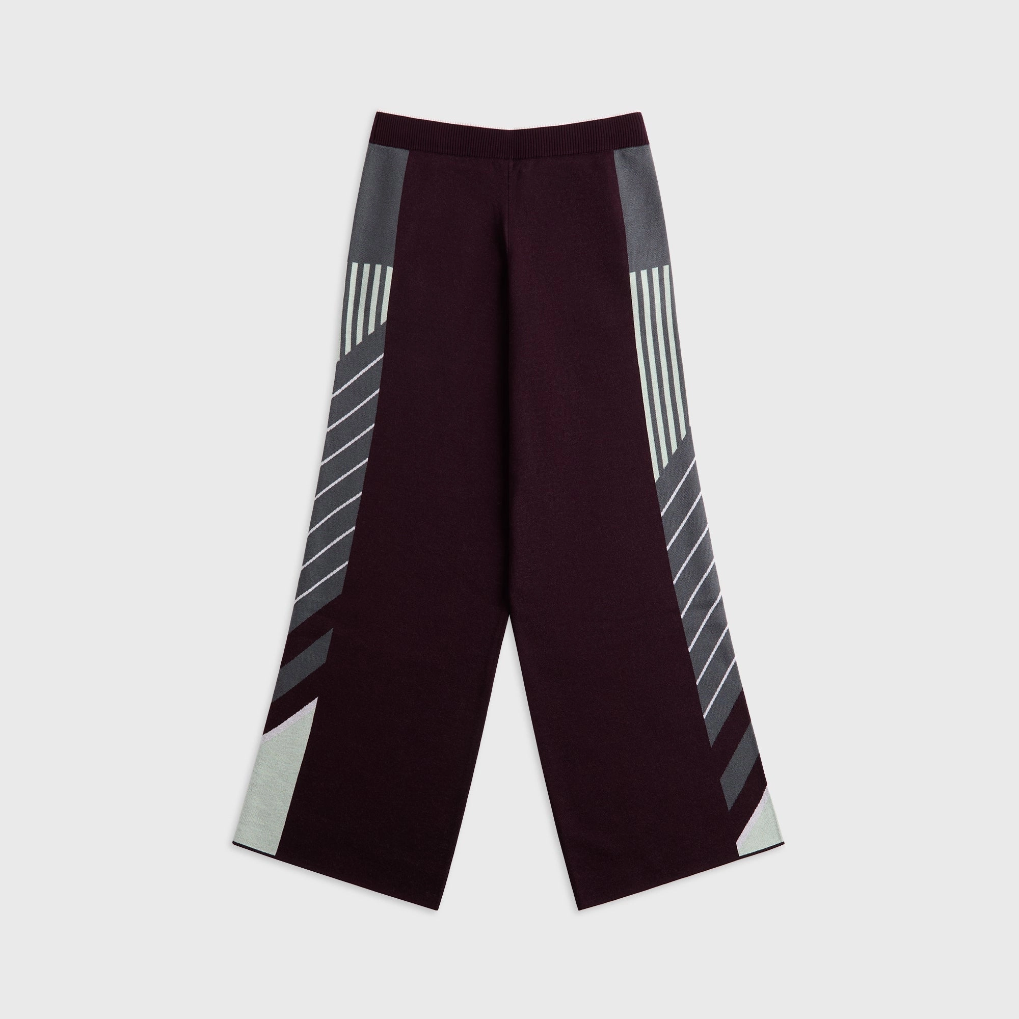 Breathable Comfort Fit No Wrinkle Casablanca Diagonal Sporty Trousers - Merino Aubergine