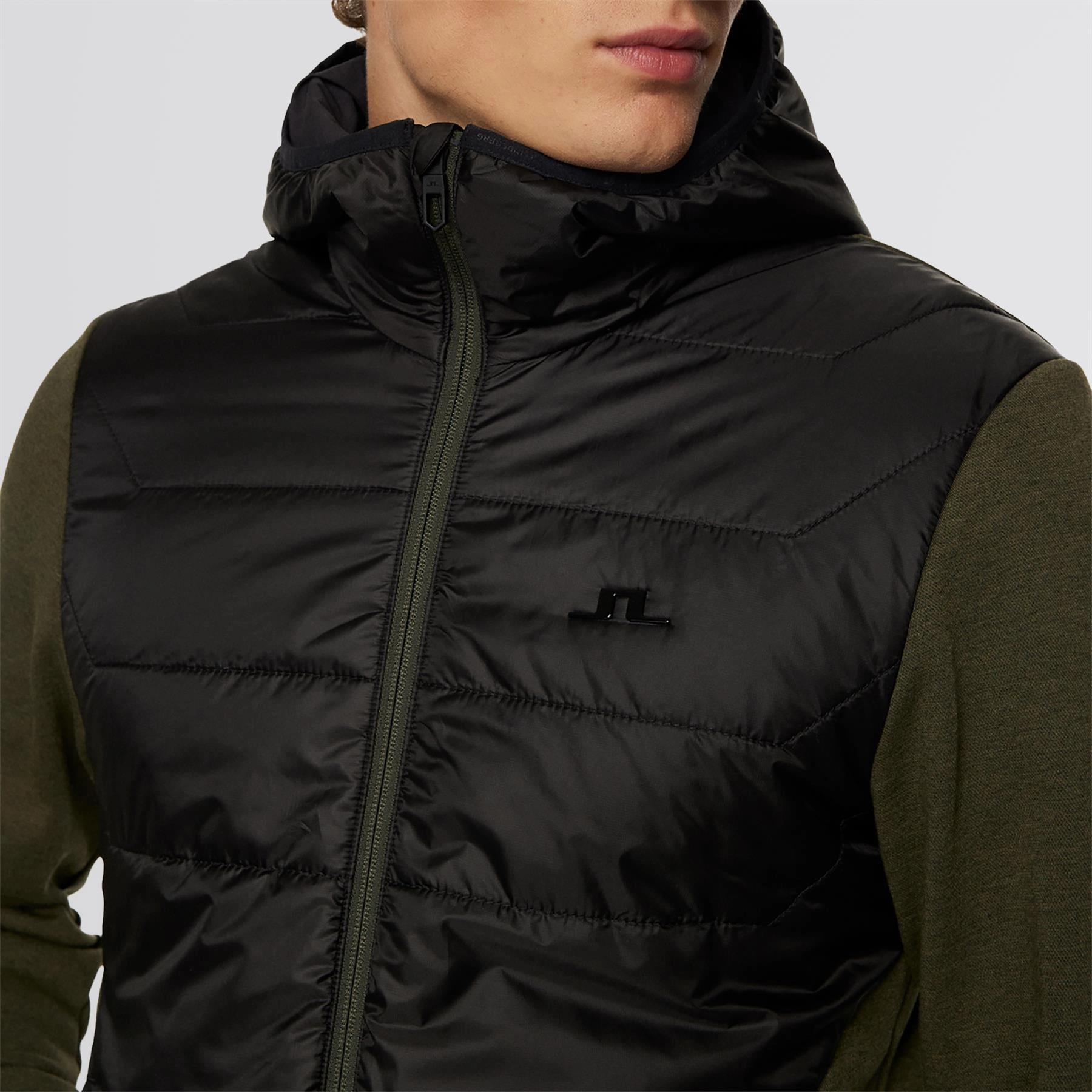 Four Way Stretch Material Regular-fit Gregory Hooded Hybrid Jacket Forest Green