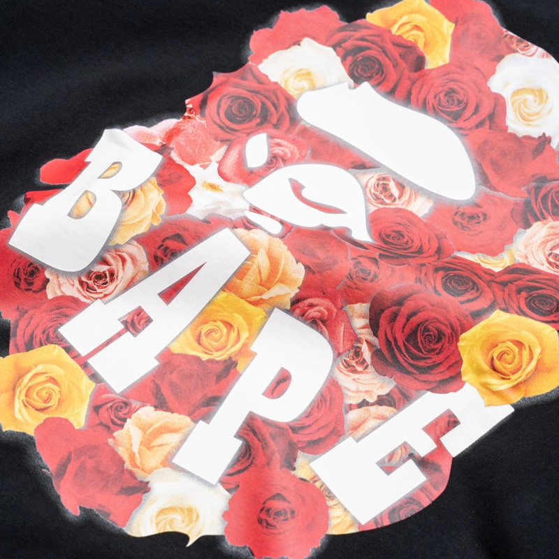 A Bathing Ape Rose Ape Head Tee - Black Elastic waist