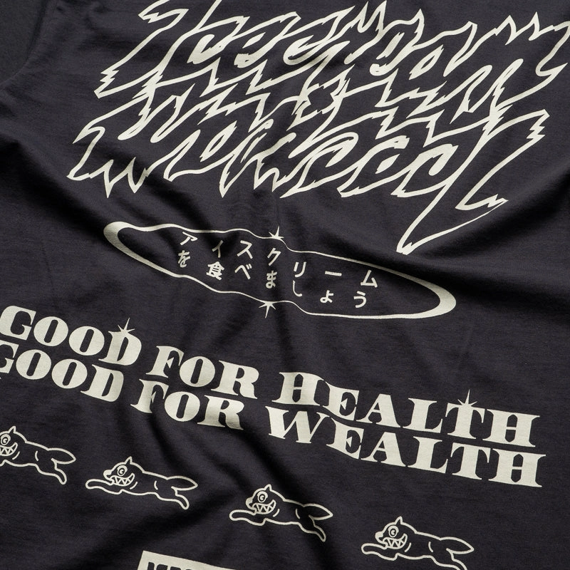 Ice Cream Money On My Mind Knit Tee - Charcoal Art Preppy Style