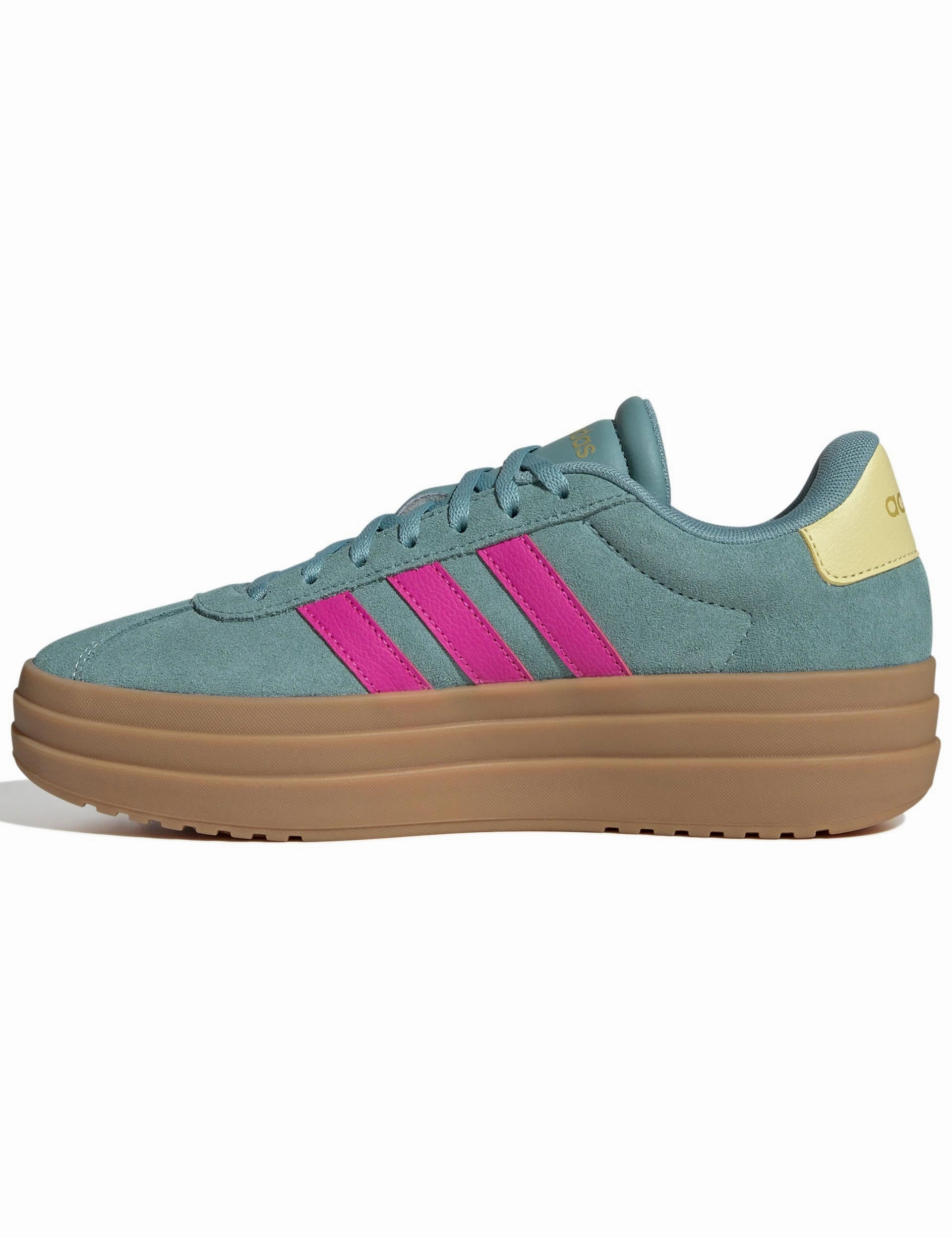 Breathable Inside Bright Step VL Court Bold Shoes - Powder Teal/Shock Pink/Powder Yellow