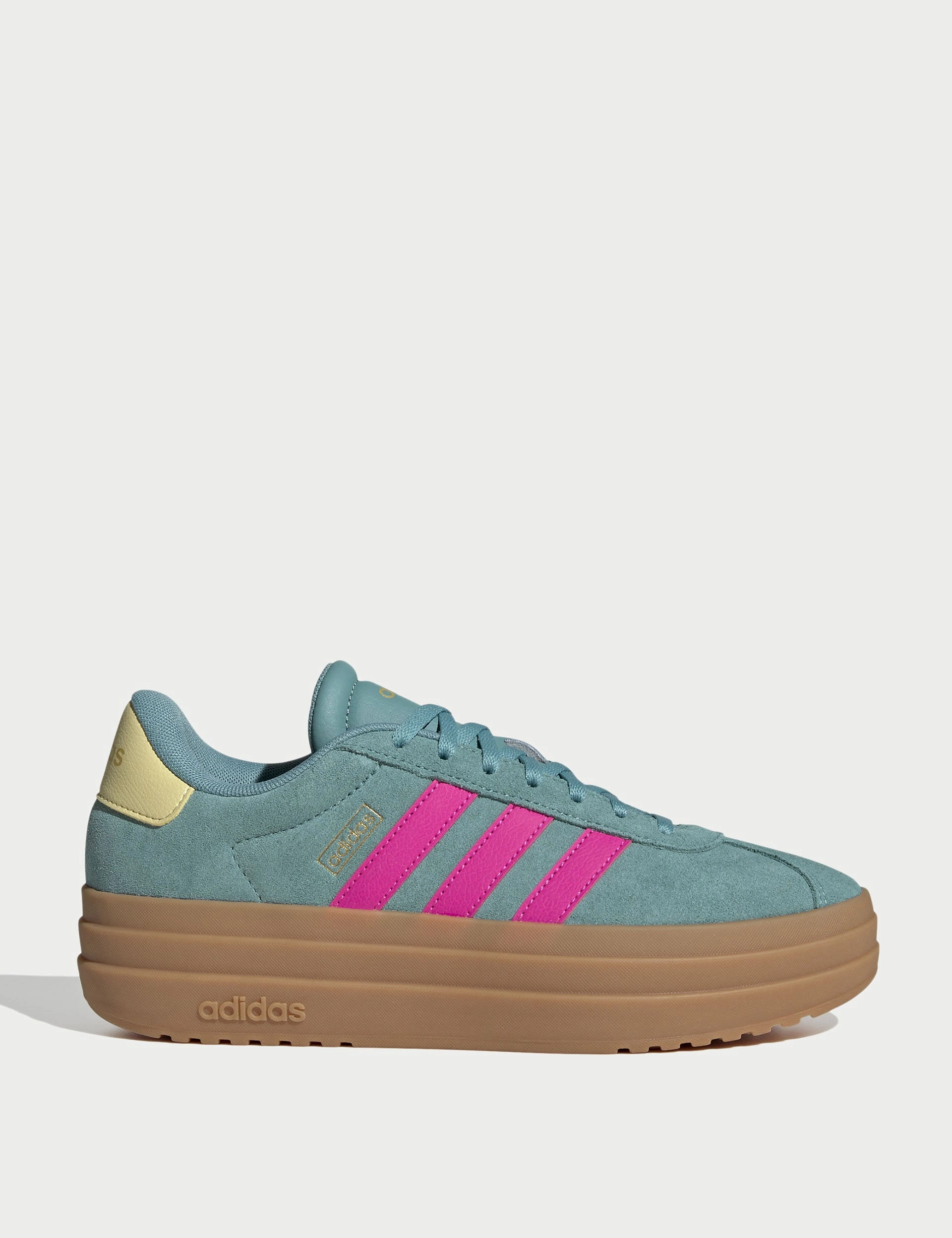 Bare Feel VL Court Bold Shoes - Powder Teal/Shock Pink/Powder Yellow
