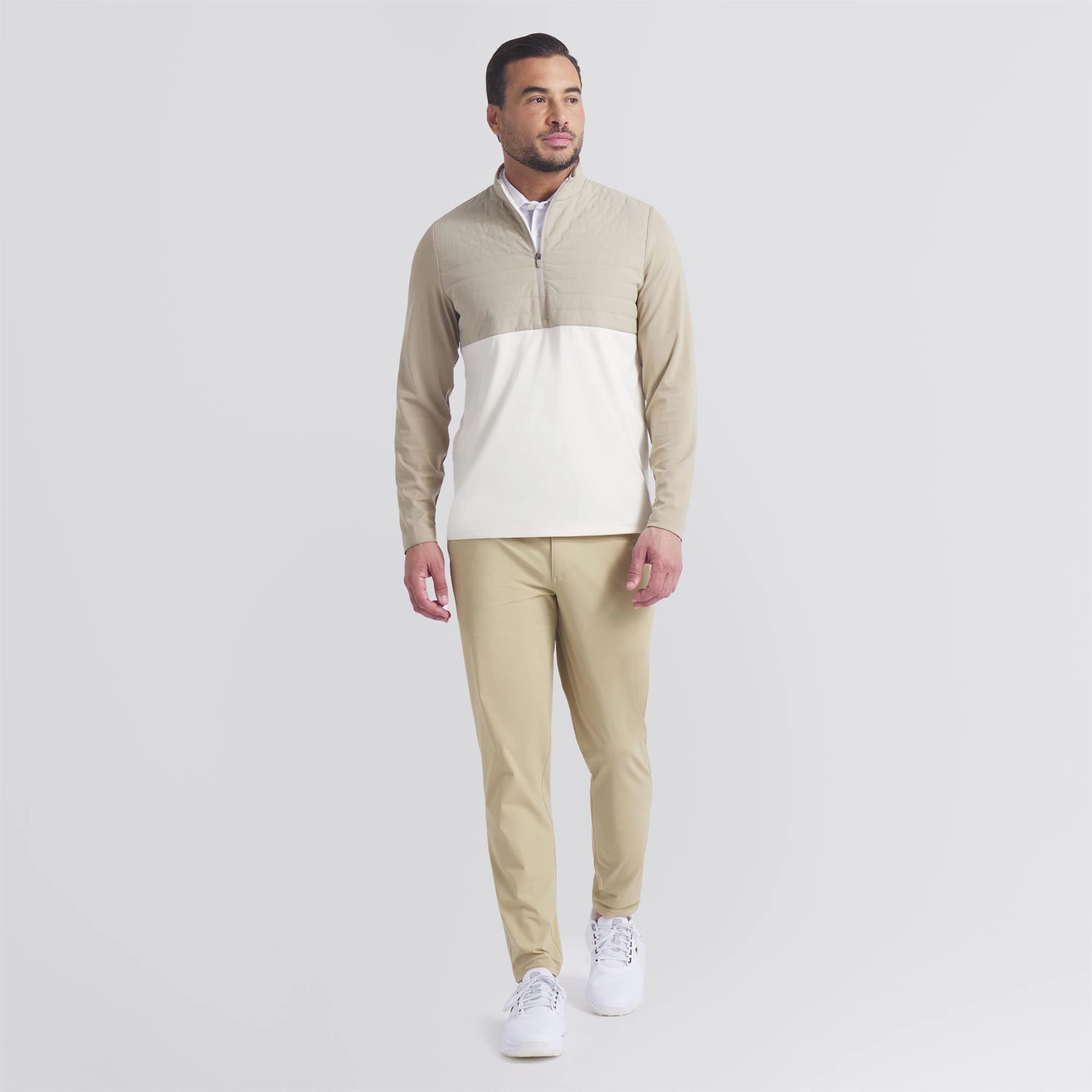 Cloudspun Tech Hybrid Half Zip Ice Coffee Cold Weather