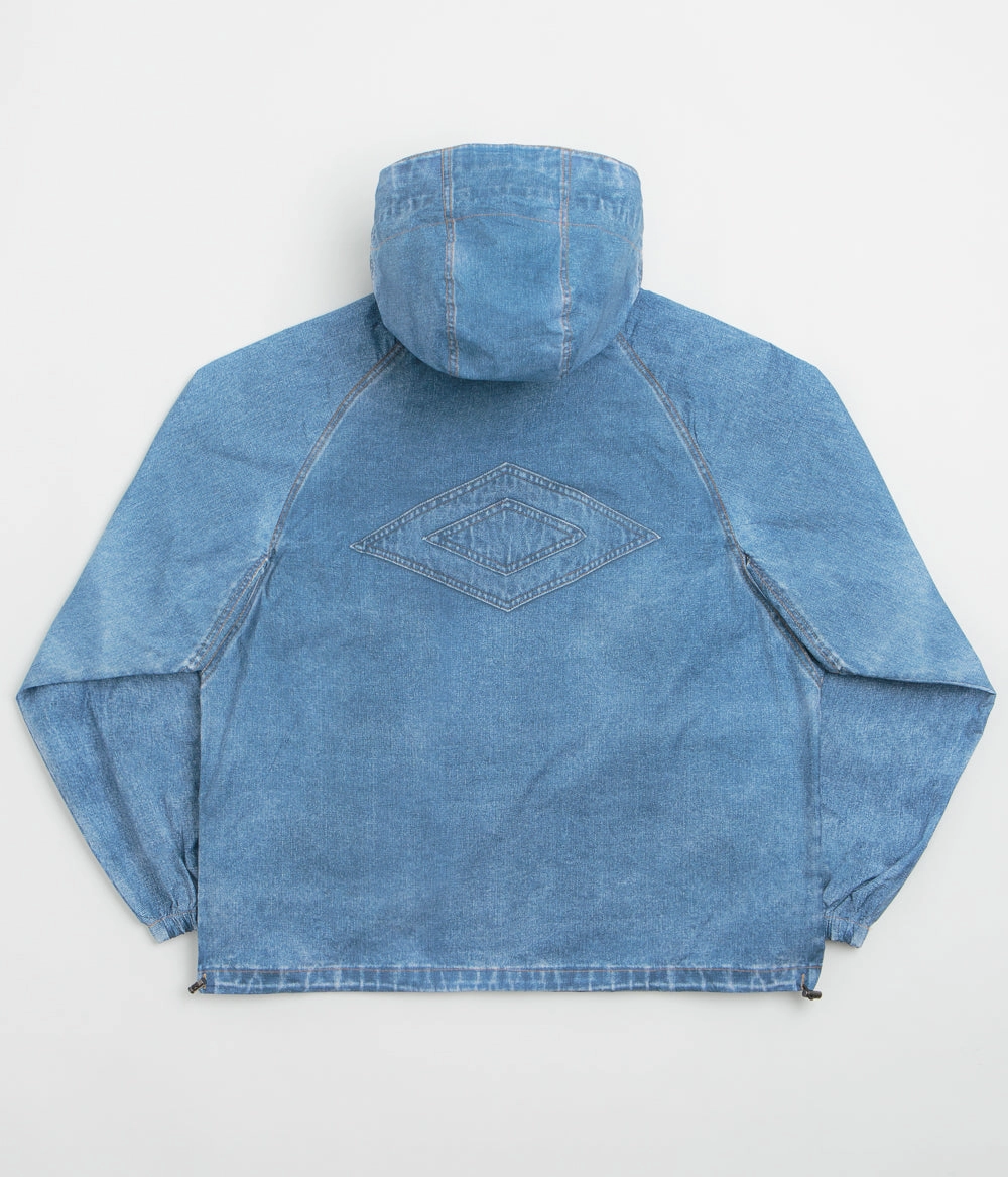 Wasted Paris x Umbro Trompe L'Oeil Windbreaker Jacket - Washed Blue Recognize Warm Shield