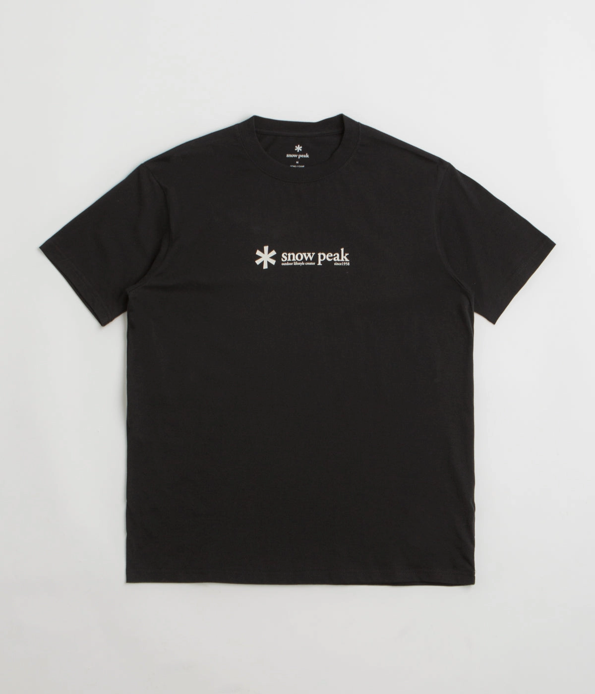 Snow Peak Soft Cotton Logo T-Shirt - Black casual event baseball
