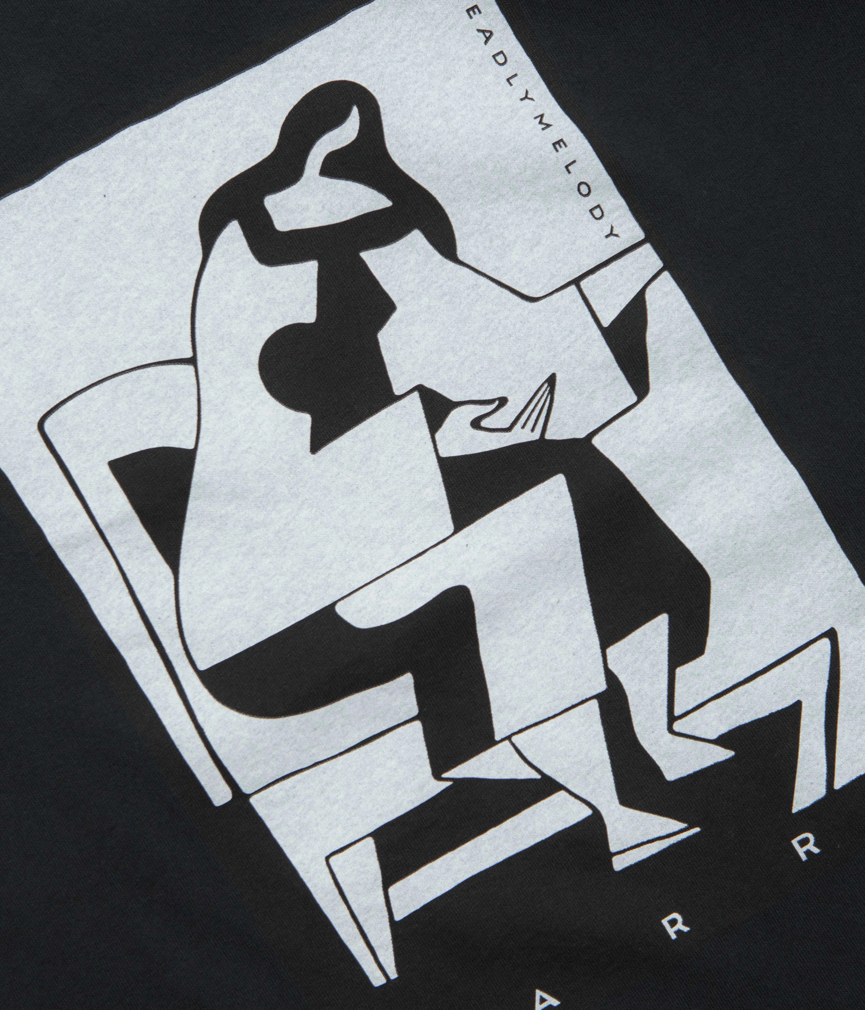 applique by Parra The Confession T-Shirt - Washed Black