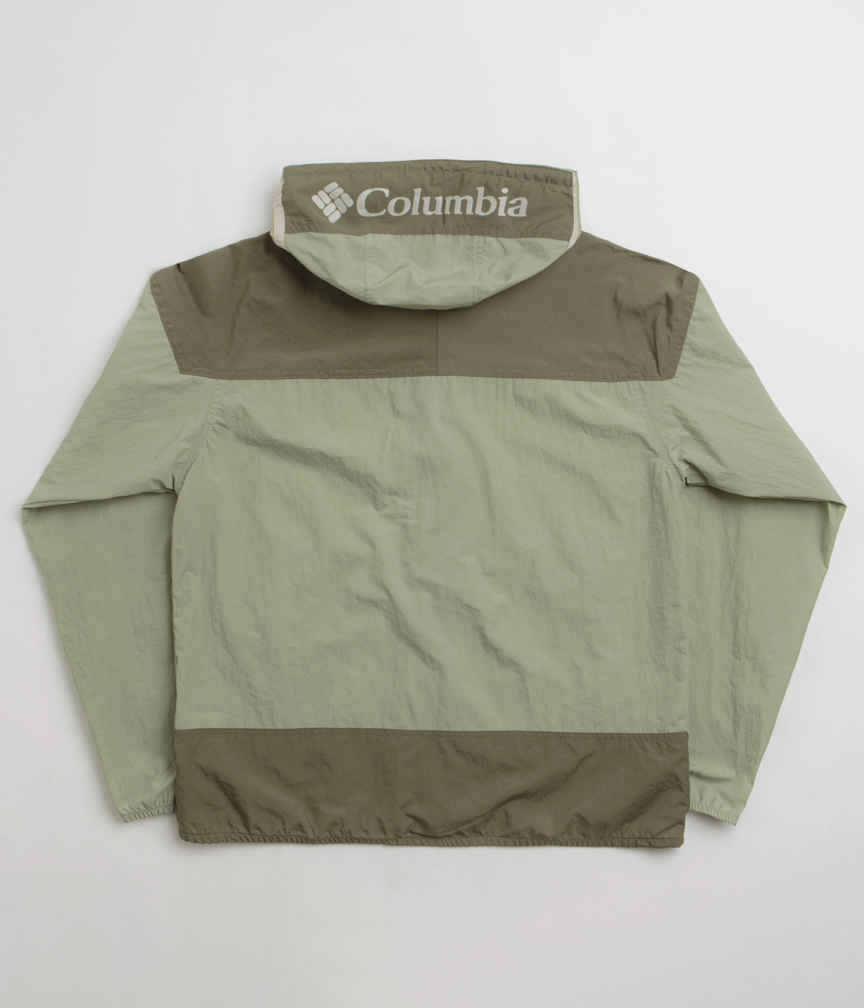 Columbia Challenger II Windbreaker Jacket - Safari / Stone Green Cordlock Adjustment System
