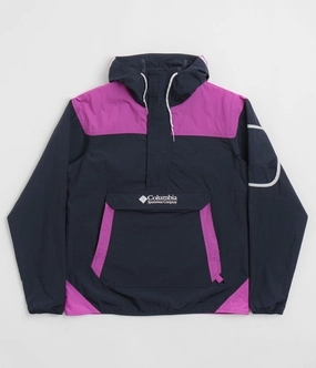 festival - goers Columbia Challenger Windbreaker Anorak - Collegiate Navy / Razzle