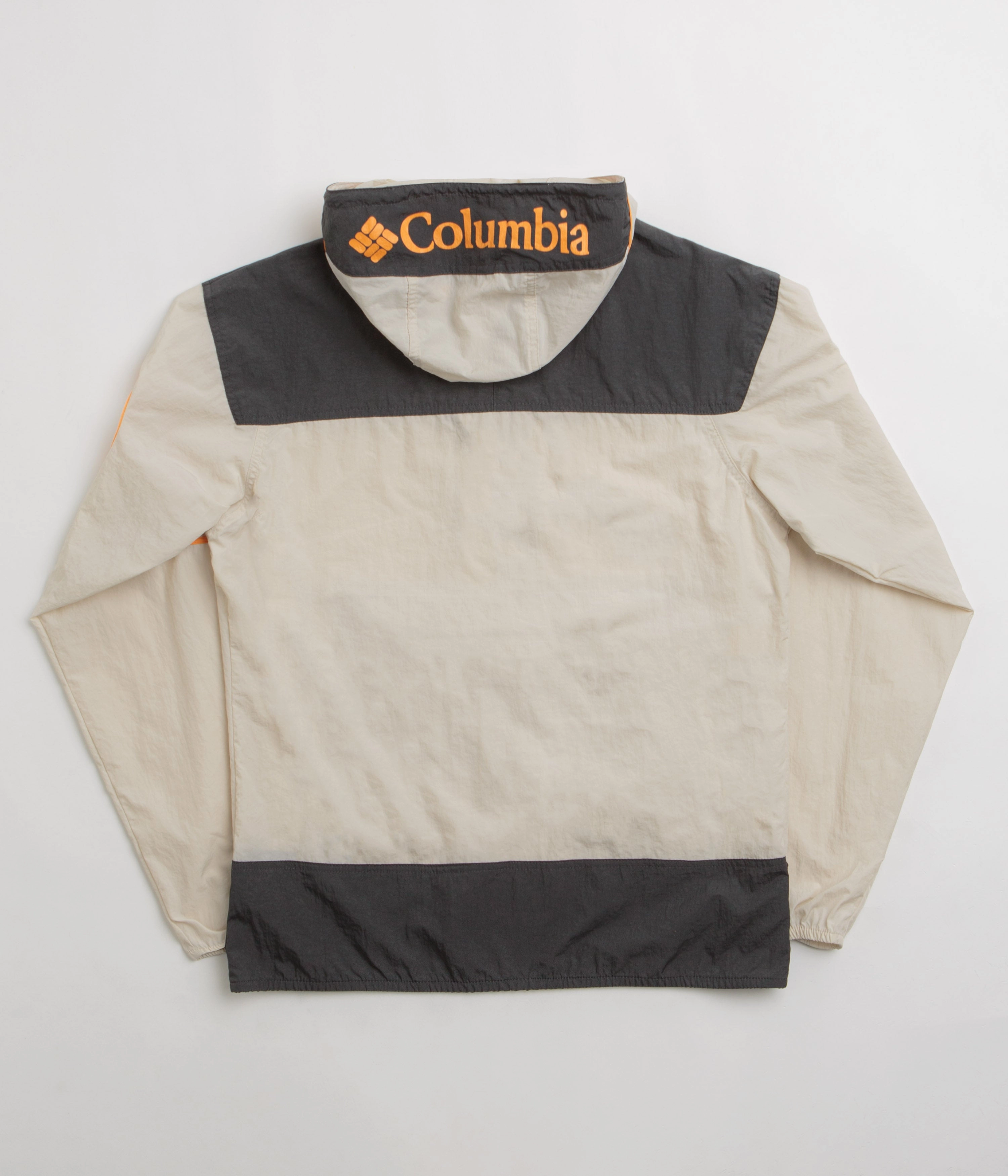 Columbia Challenger Windbreaker Anorak - Dark Stone / Shark Smooth Zipper Action