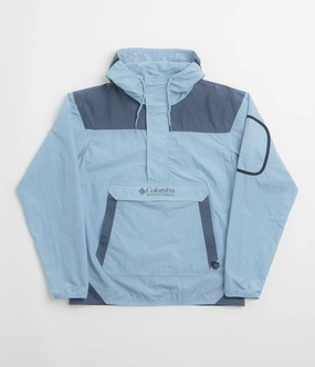 Columbia Challenger Windbreaker Anorak - Ripple Blue / Dark Mountain ZipperClosure