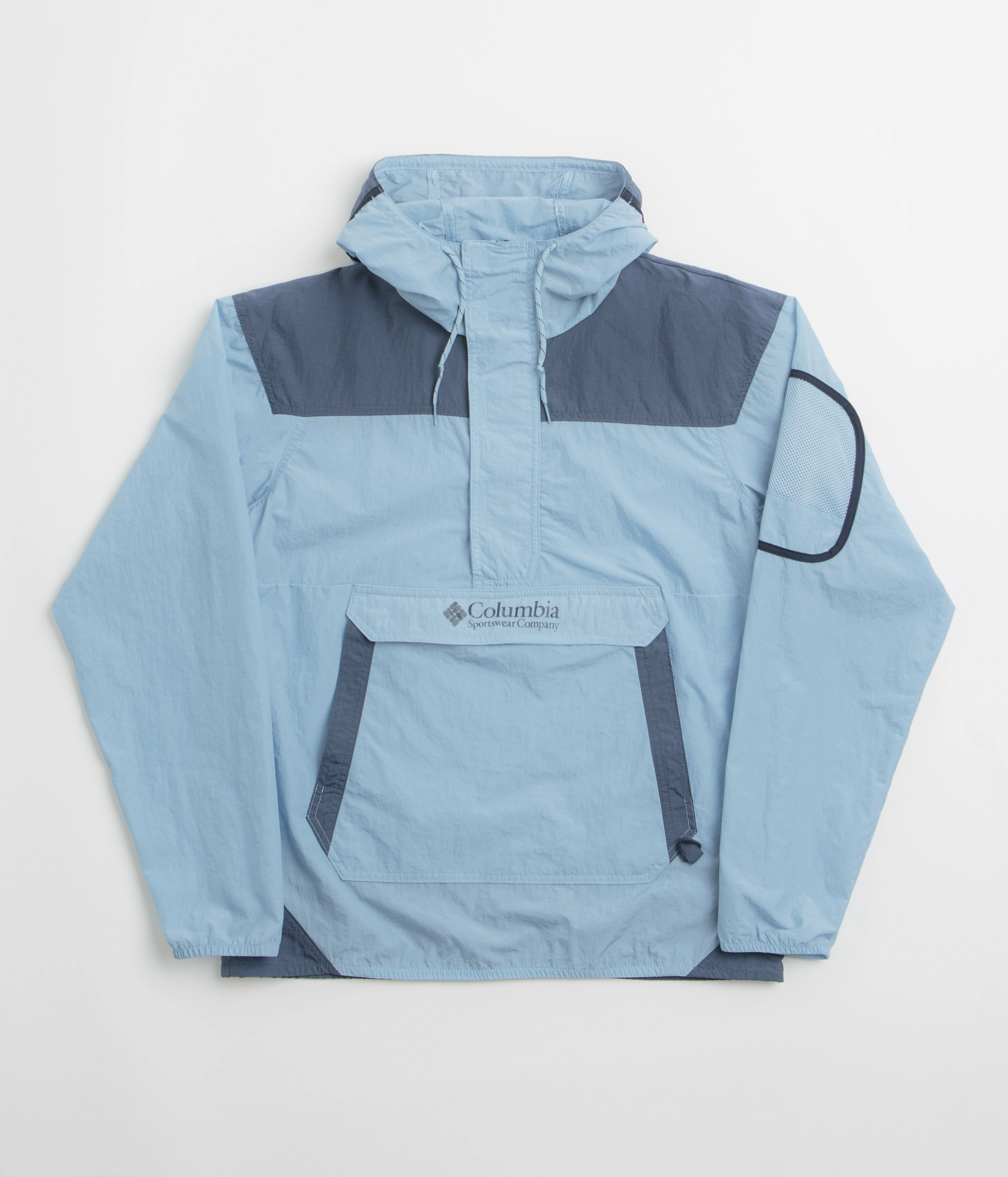 Columbia Challenger Windbreaker Anorak - Ripple Blue / Dark Mountain ZipperClosure