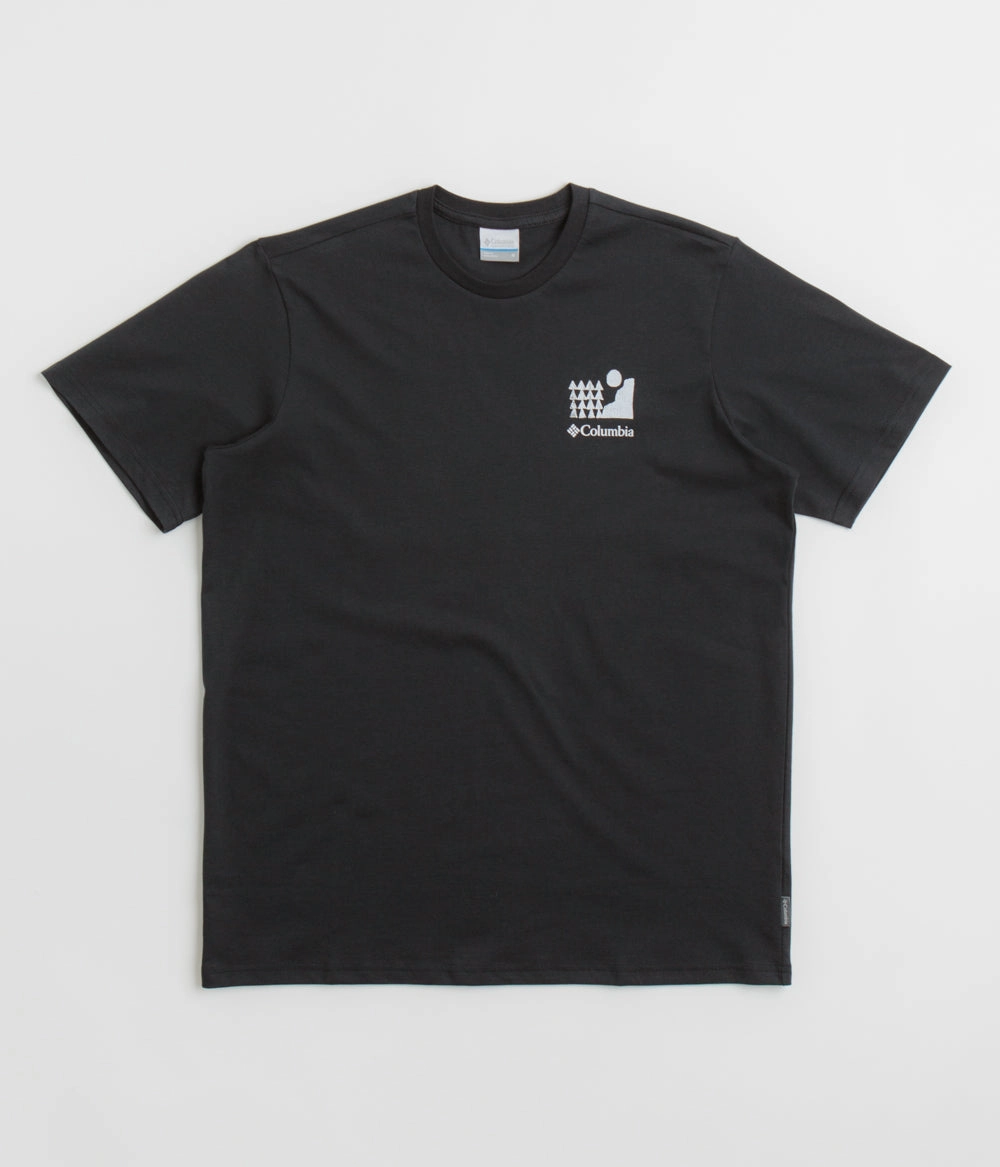 campervan venue Columbia Explorers Canyon Back T-Shirt - Black / Explore Outdoors