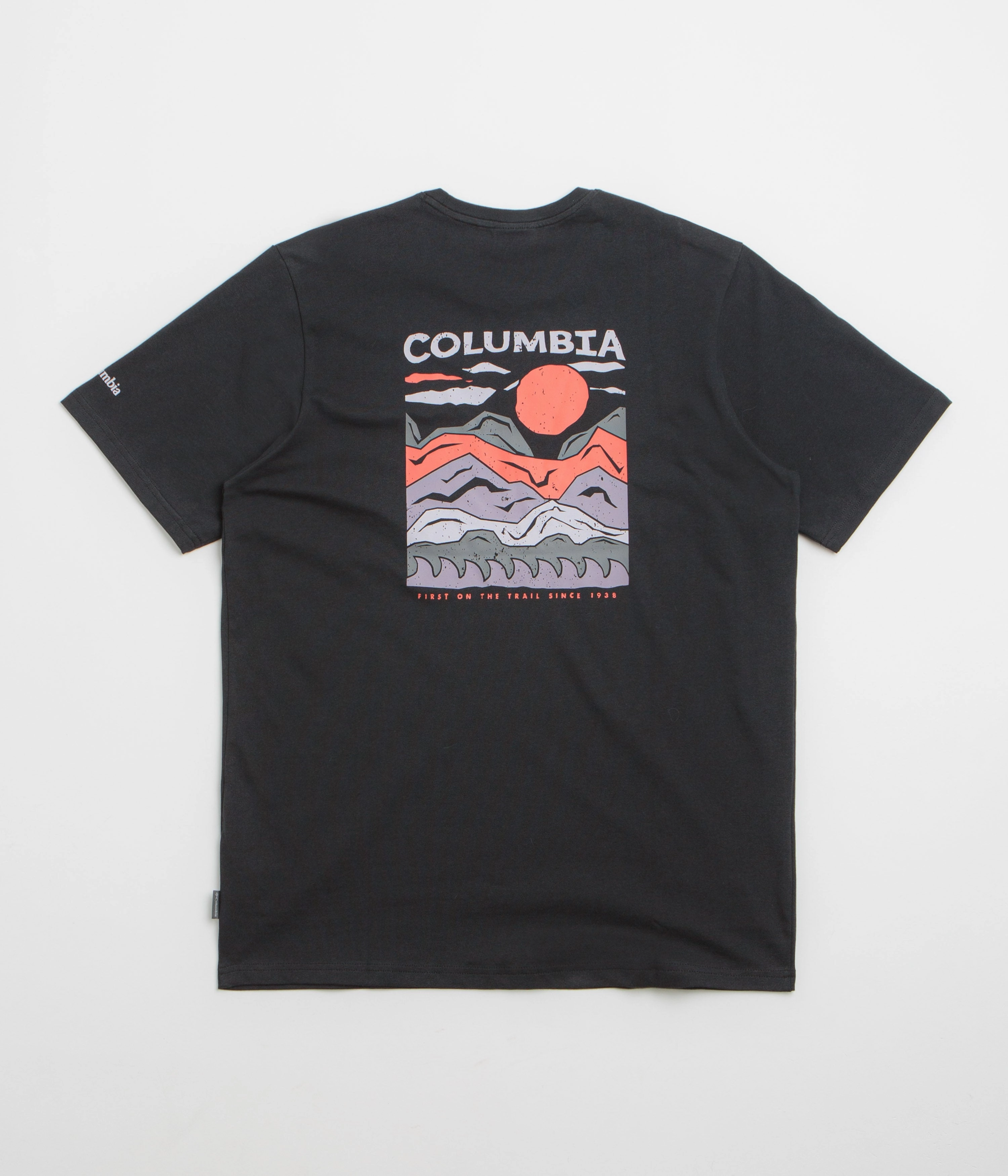 Columbia Explorers Canyon Back T-Shirt - Black / Peaks and Waves Spaghetti straps pleats