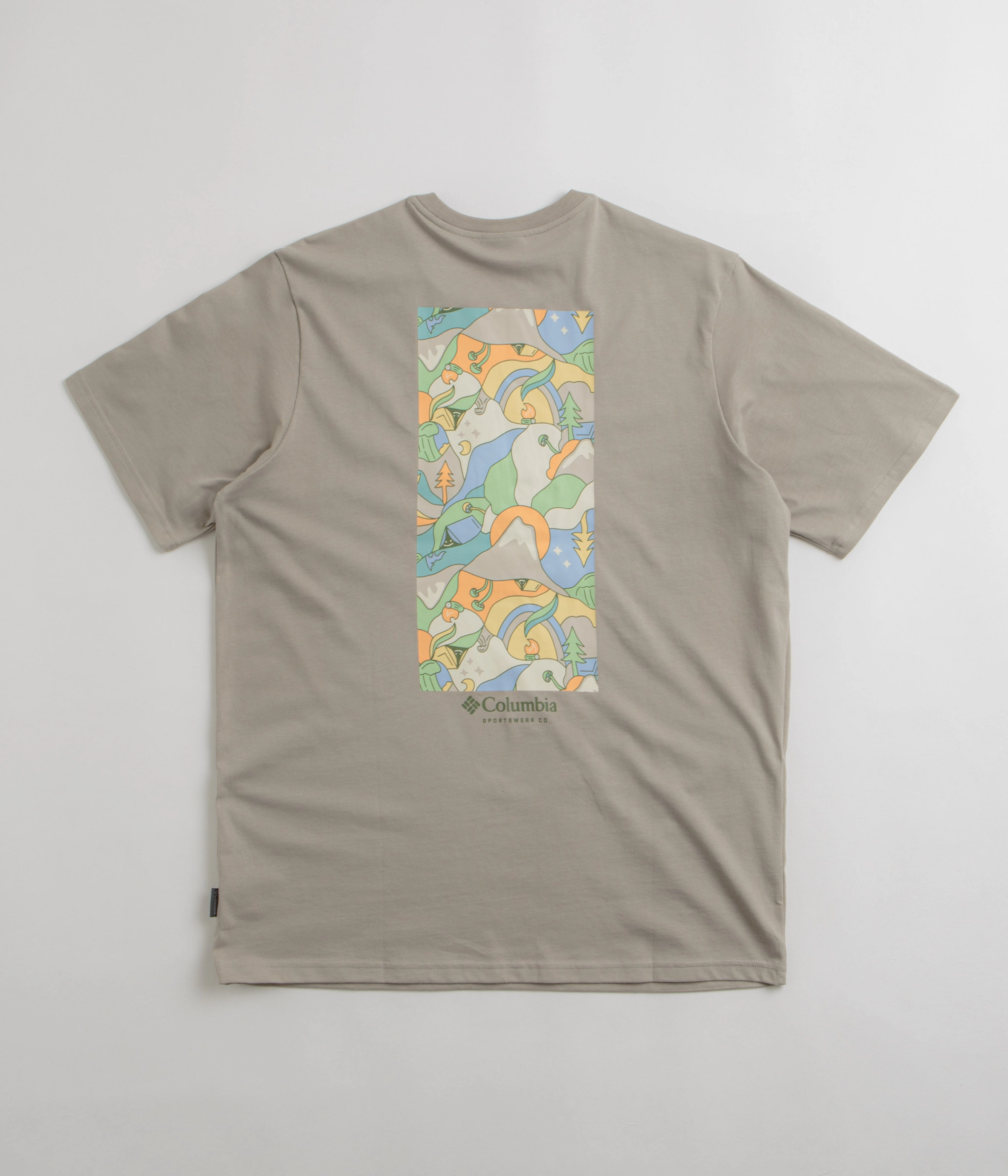Ombre Columbia Explorers Canyon Back T-Shirt - Flint Grey / Epicamp Graphic