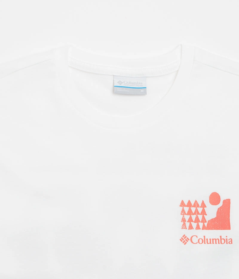 Columbia Explorers Canyon Back T-Shirt - White / Explore Outdoors Sturdy stitching bike venue
