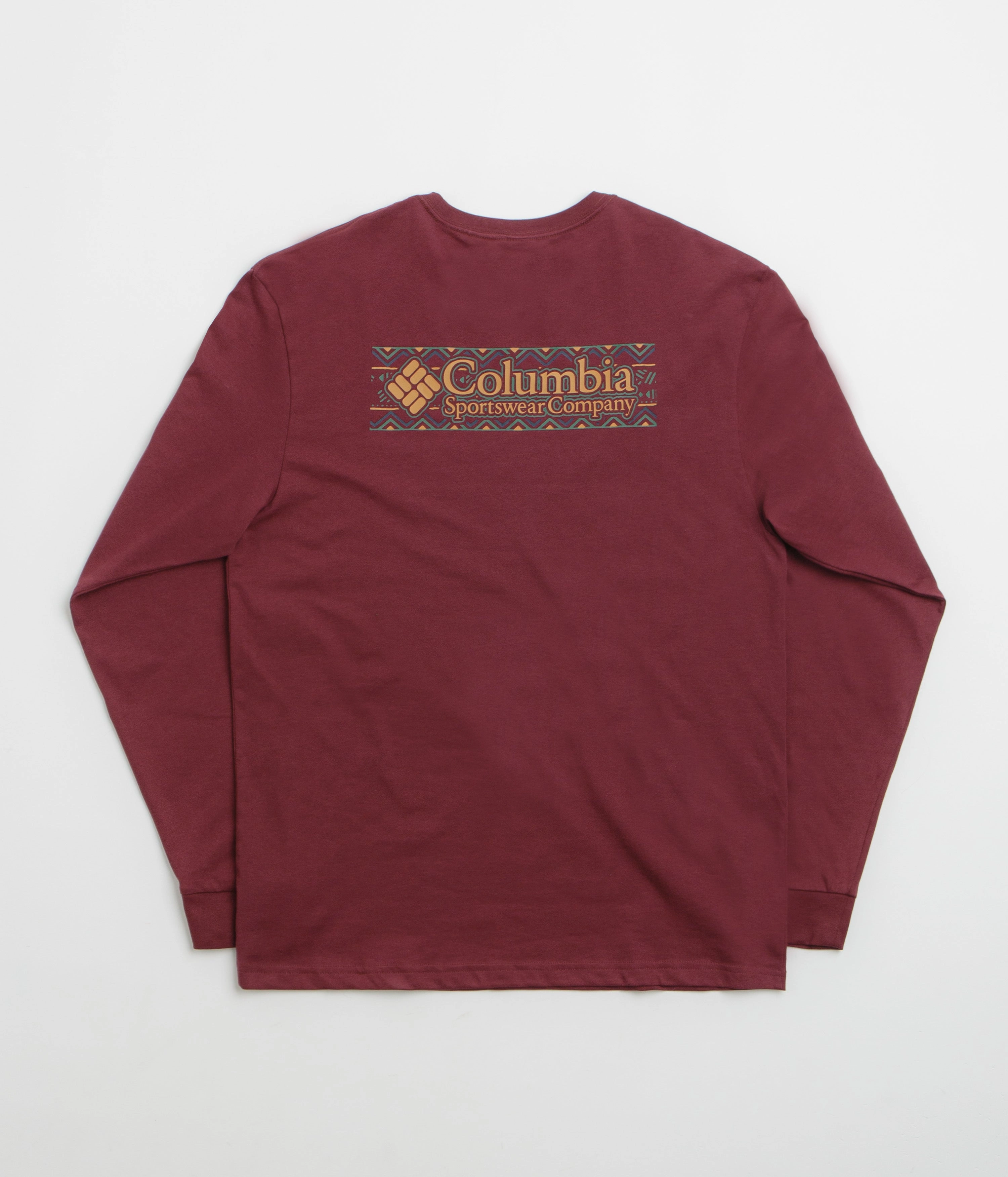 Sequined design Columbia Explorers Canyon Long Sleeve T-Shirt - Rich Wine / Branded Blanket