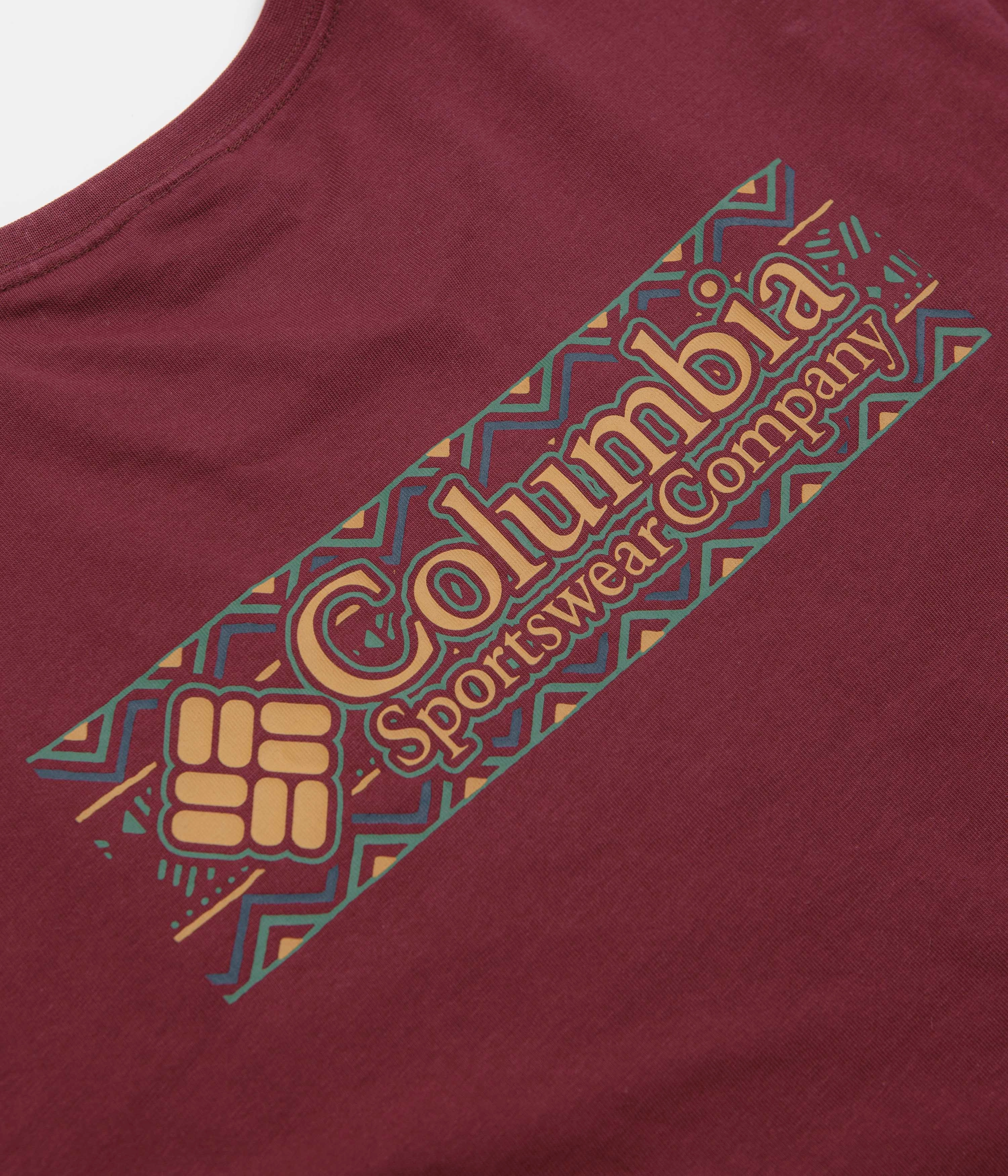 Zumba Rural area Columbia Explorers Canyon Long Sleeve T-Shirt - Rich Wine / Branded Blanket