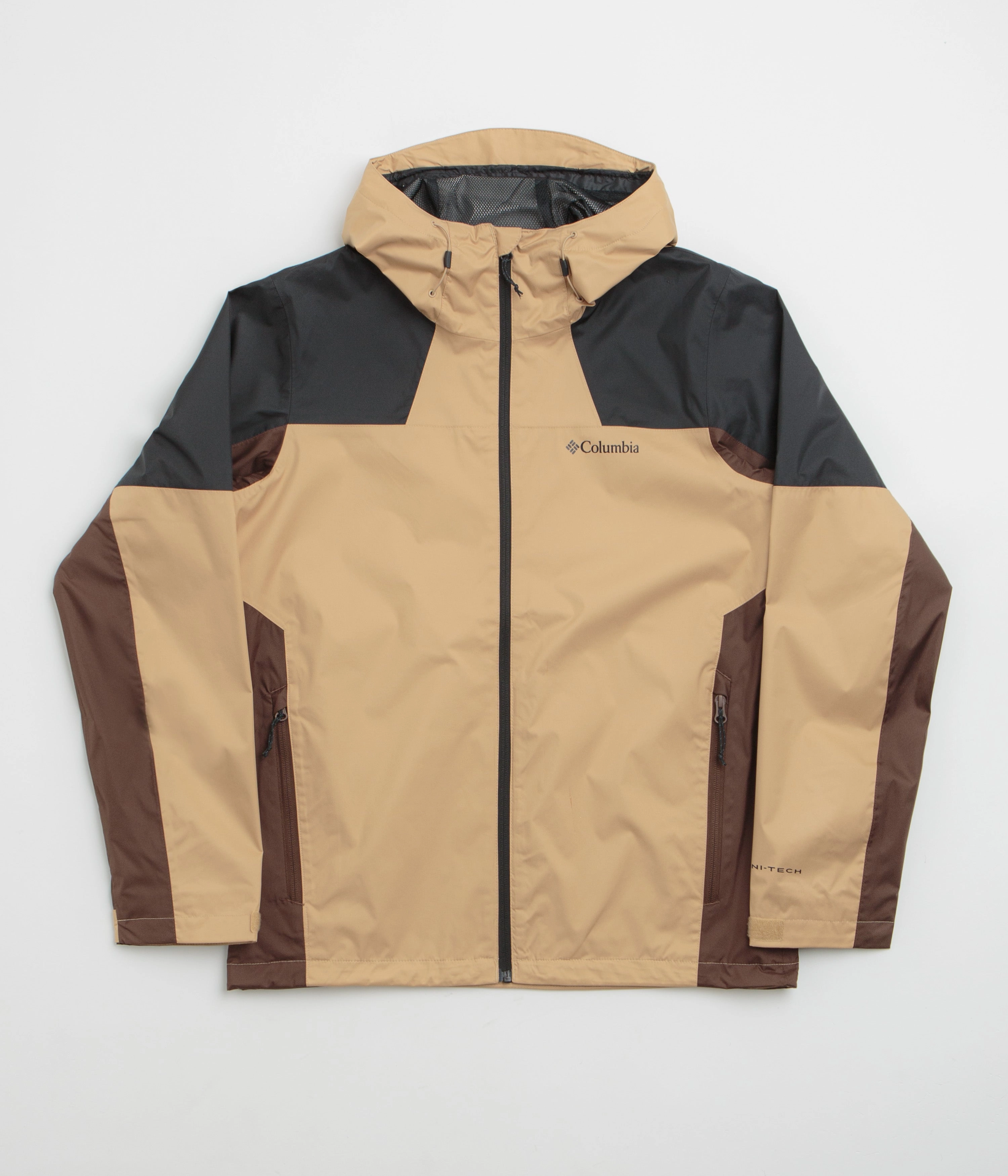 Packable design Nano Coated Fabric Columbia Inner Limits III Jacket - Canoe / Black / Tobacco