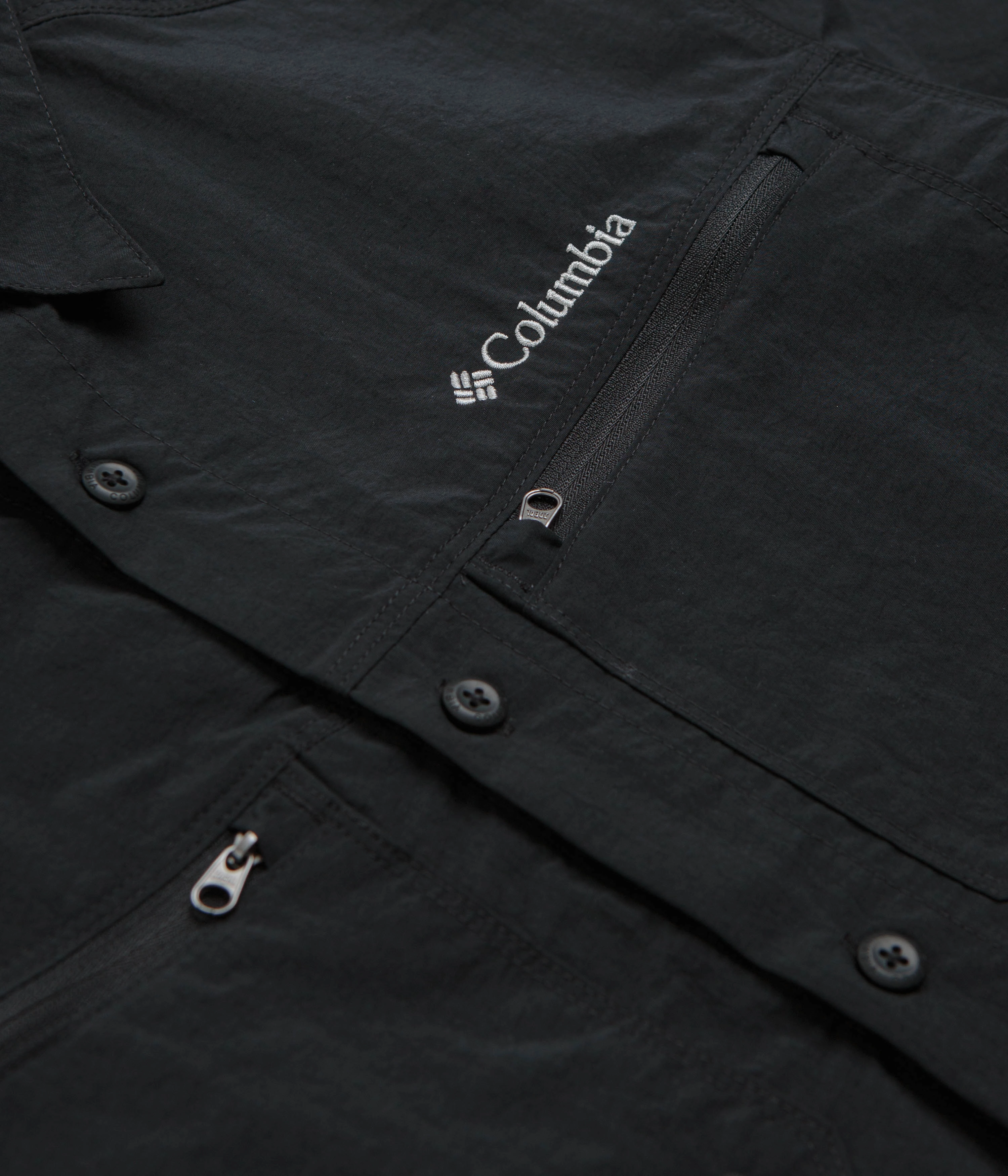 Columbia Mountaindale Short Sleeve Shirt - Black Anti Pill Treatment