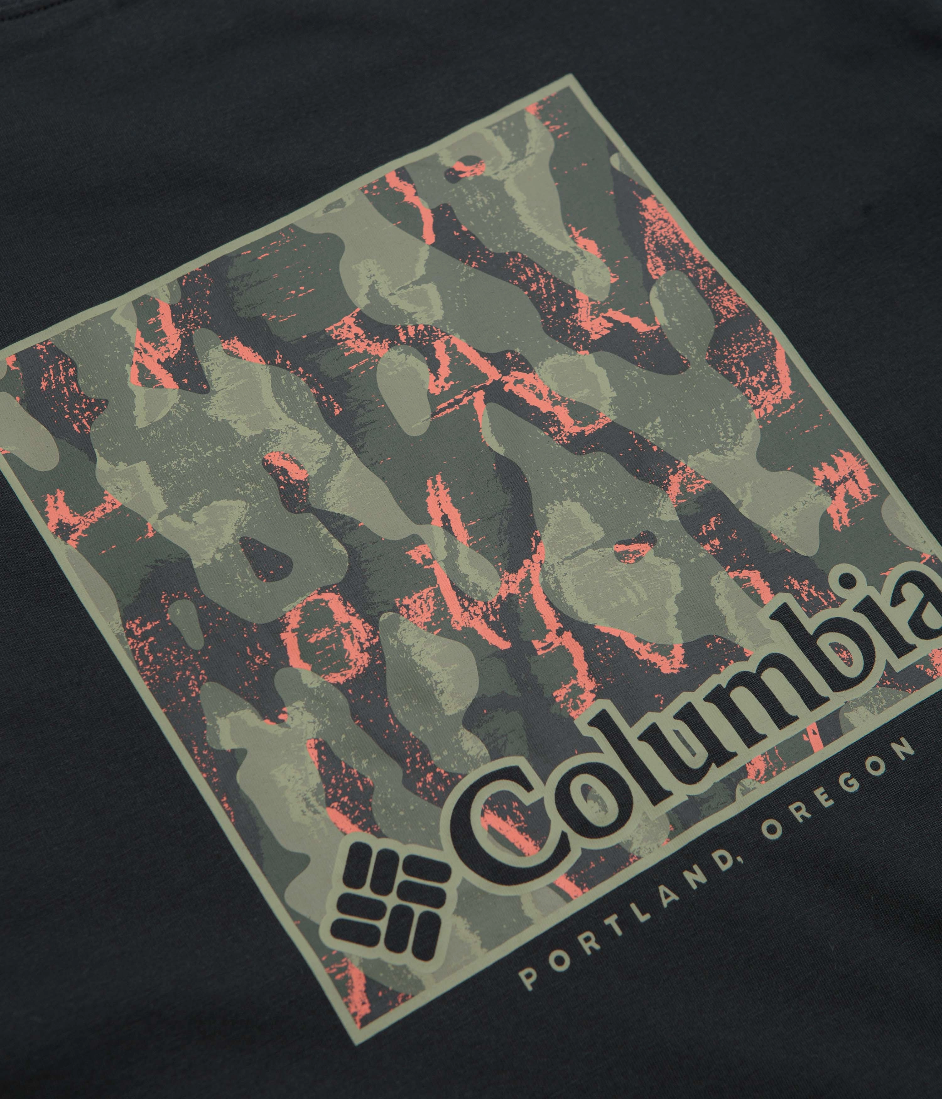 Halter neck Recycled Polyester Blend Columbia North Cascades T-Shirt - Black / Framed Treebark