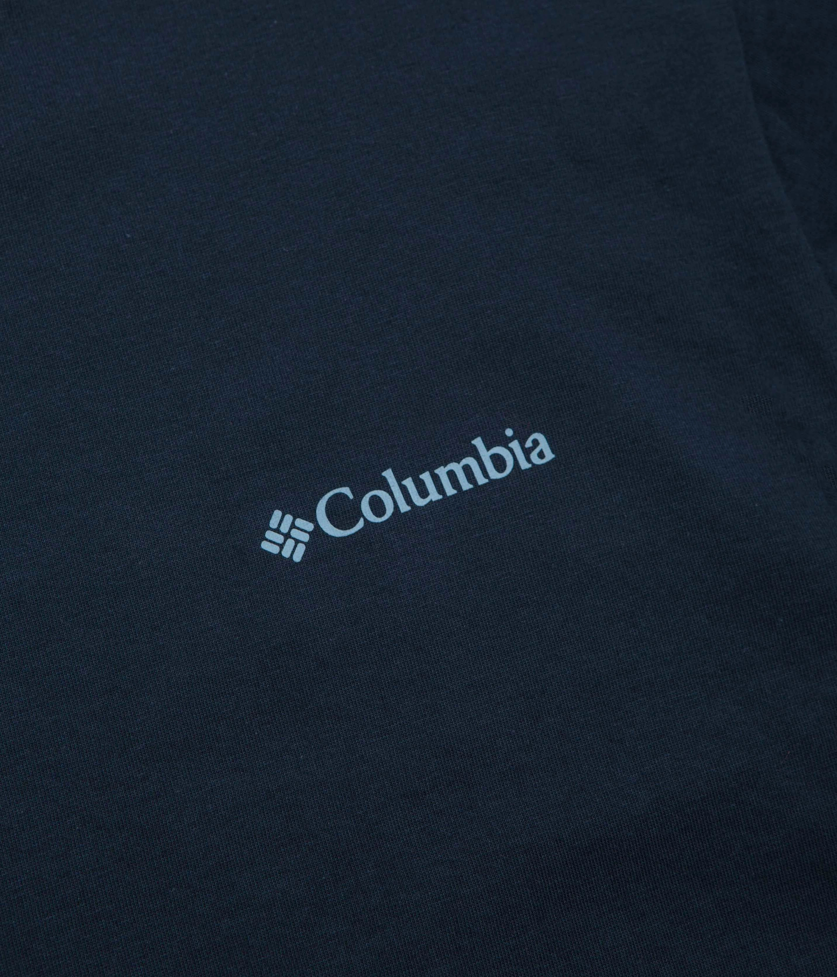 Columbia North Cascades T-Shirt - Collegiate Navy / Pasteled Framed rooftop event train venue