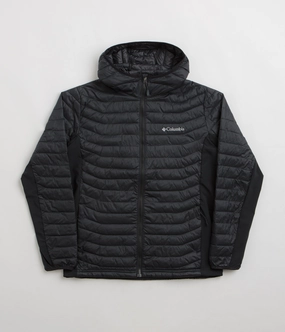 Season Change TapedSeams Columbia Powder Pass Hybrid Hooded Jacket - Black
