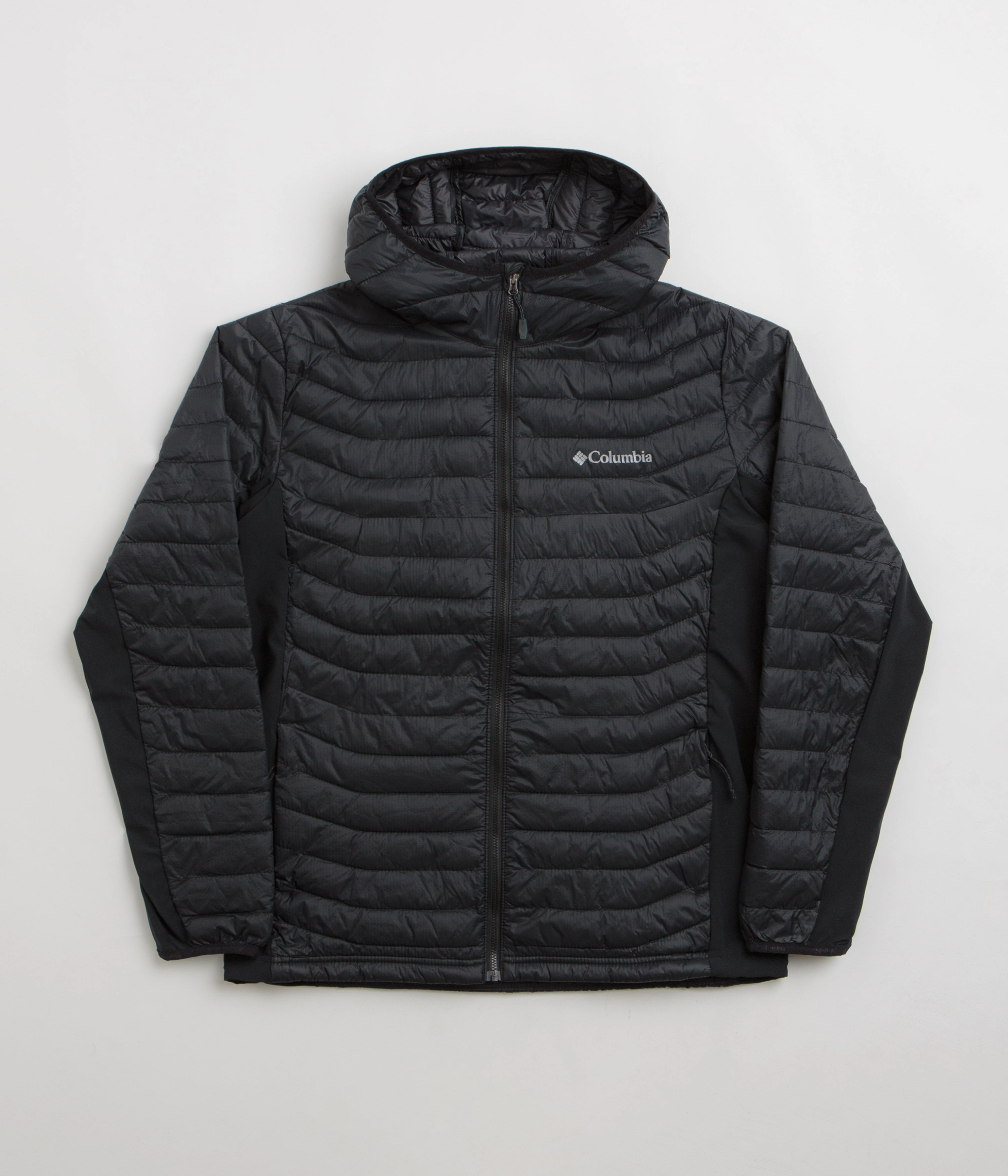 Season Change TapedSeams Columbia Powder Pass Hybrid Hooded Jacket - Black