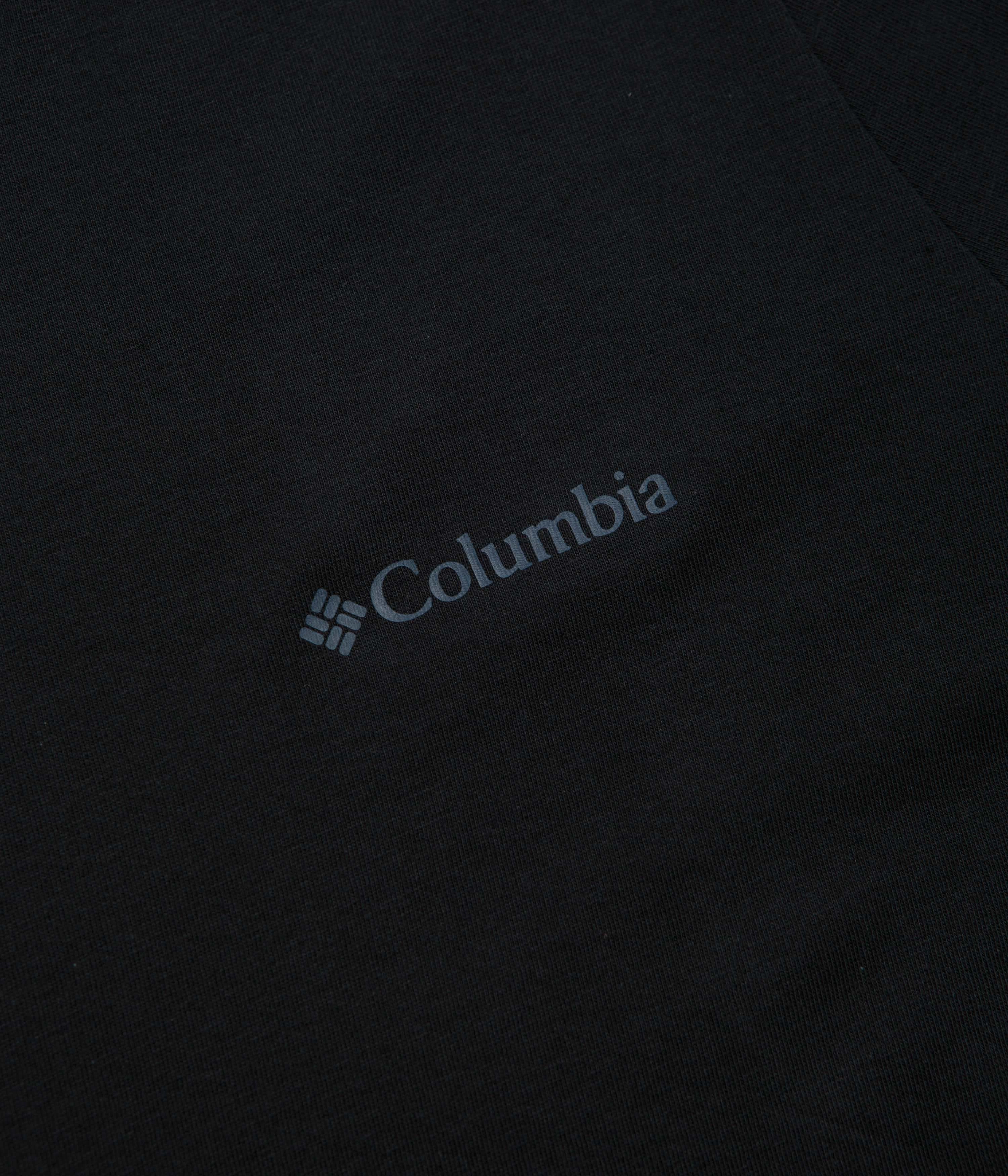 short hem Columbia Rapid Ridge Back Graphic II T-Shirt - Black / Heavenly Horizons