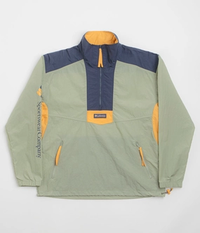 Columbia Riptide II Retro Windbreaker Anorak - Safari / Nocturnal Diploma Stretchable Fabric